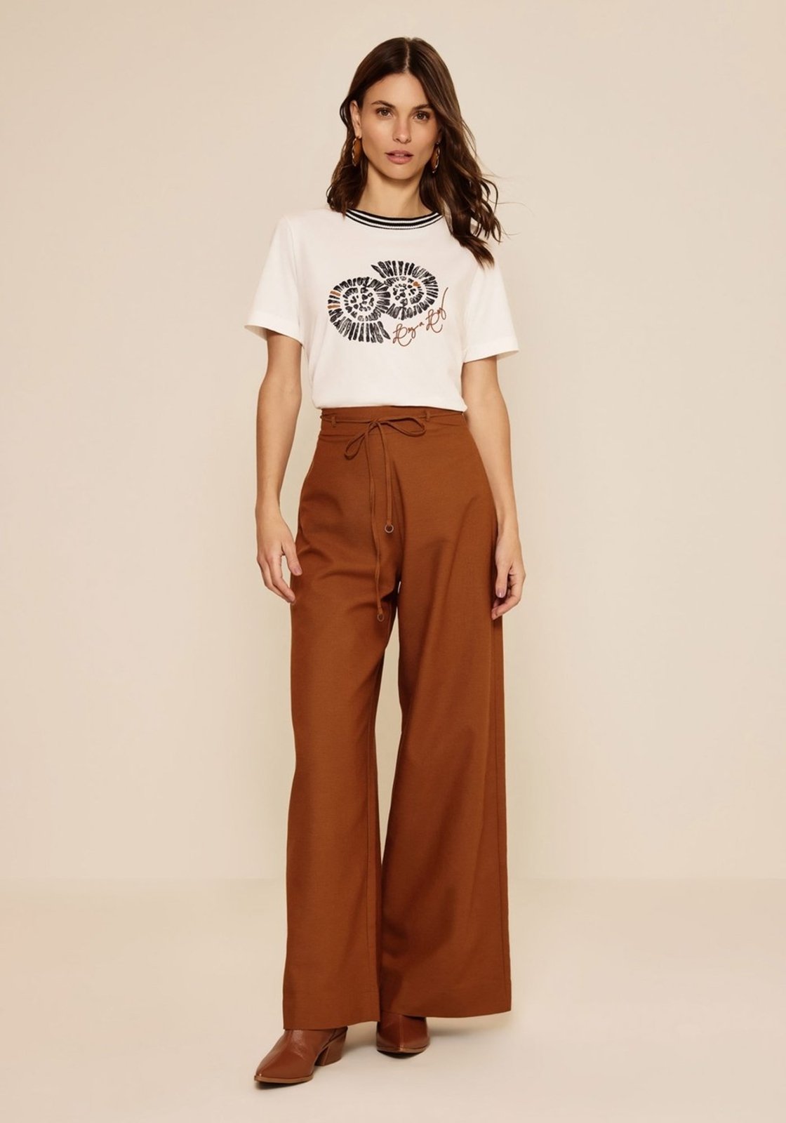 T-shirt De Mangas Curtas Em Algodão Penteado