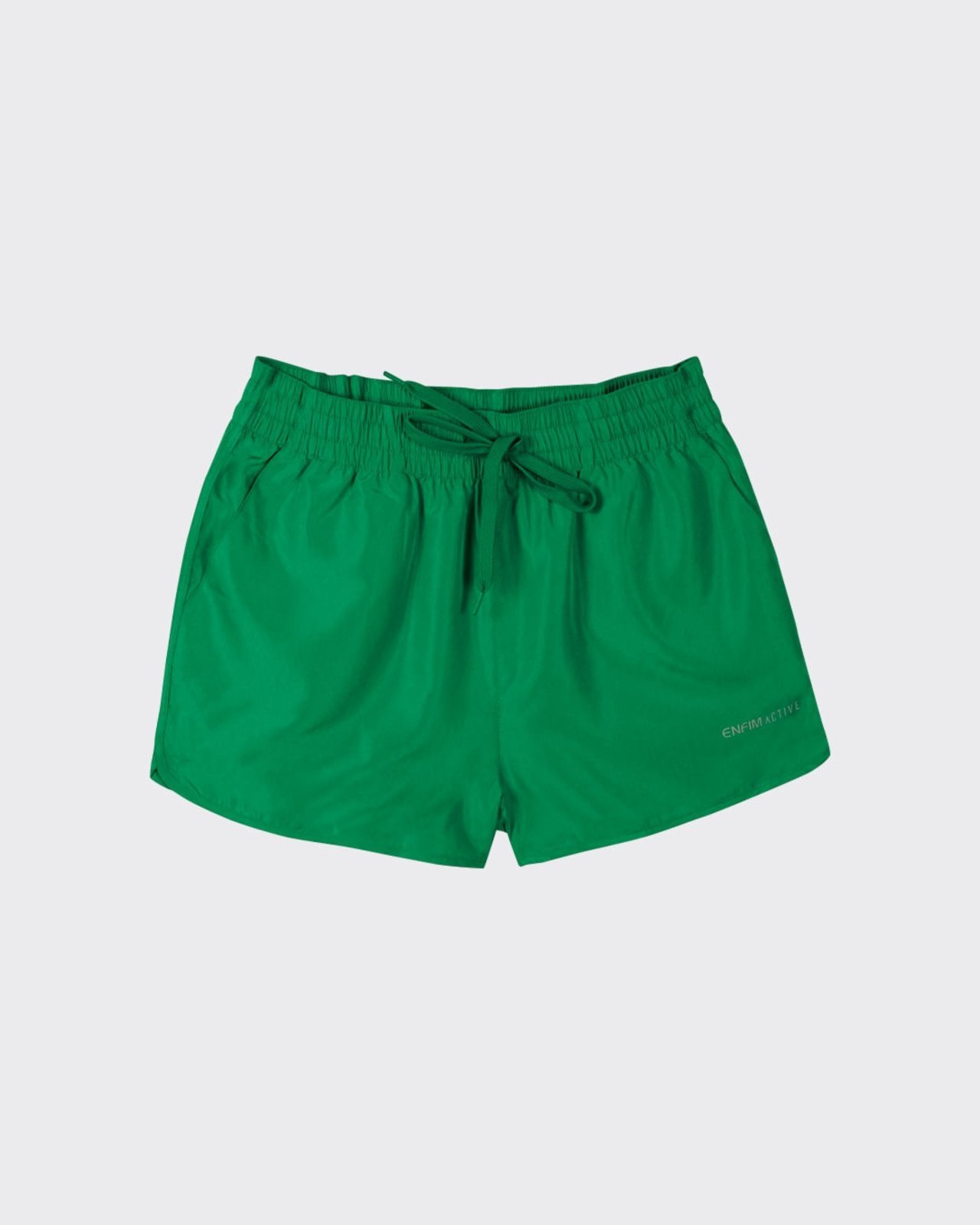 Shorts Feminino Barra Arredondada Em Tafetá – ENFIM