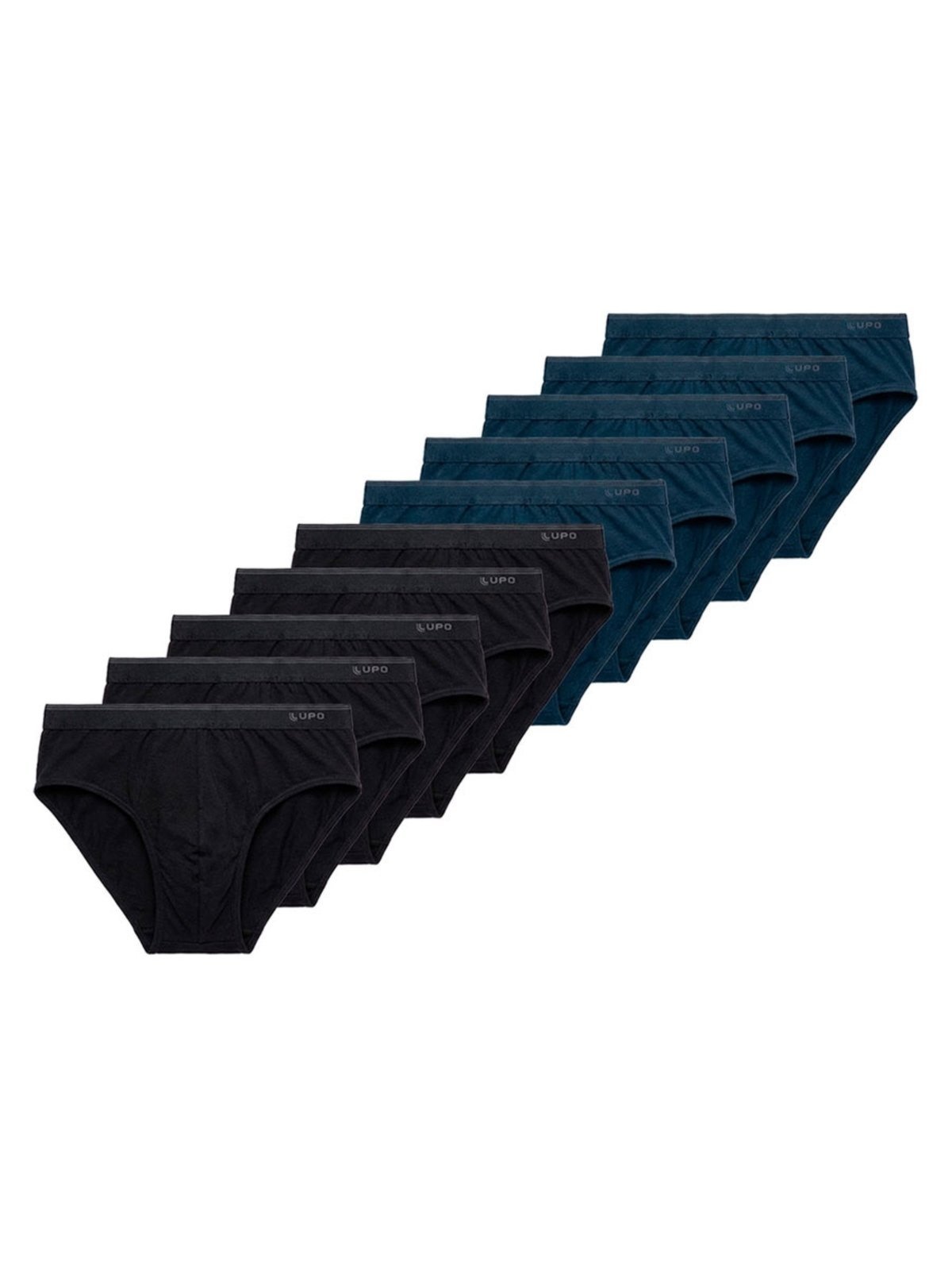 Kit com 10 Cuecas Slip Lupo 485-003