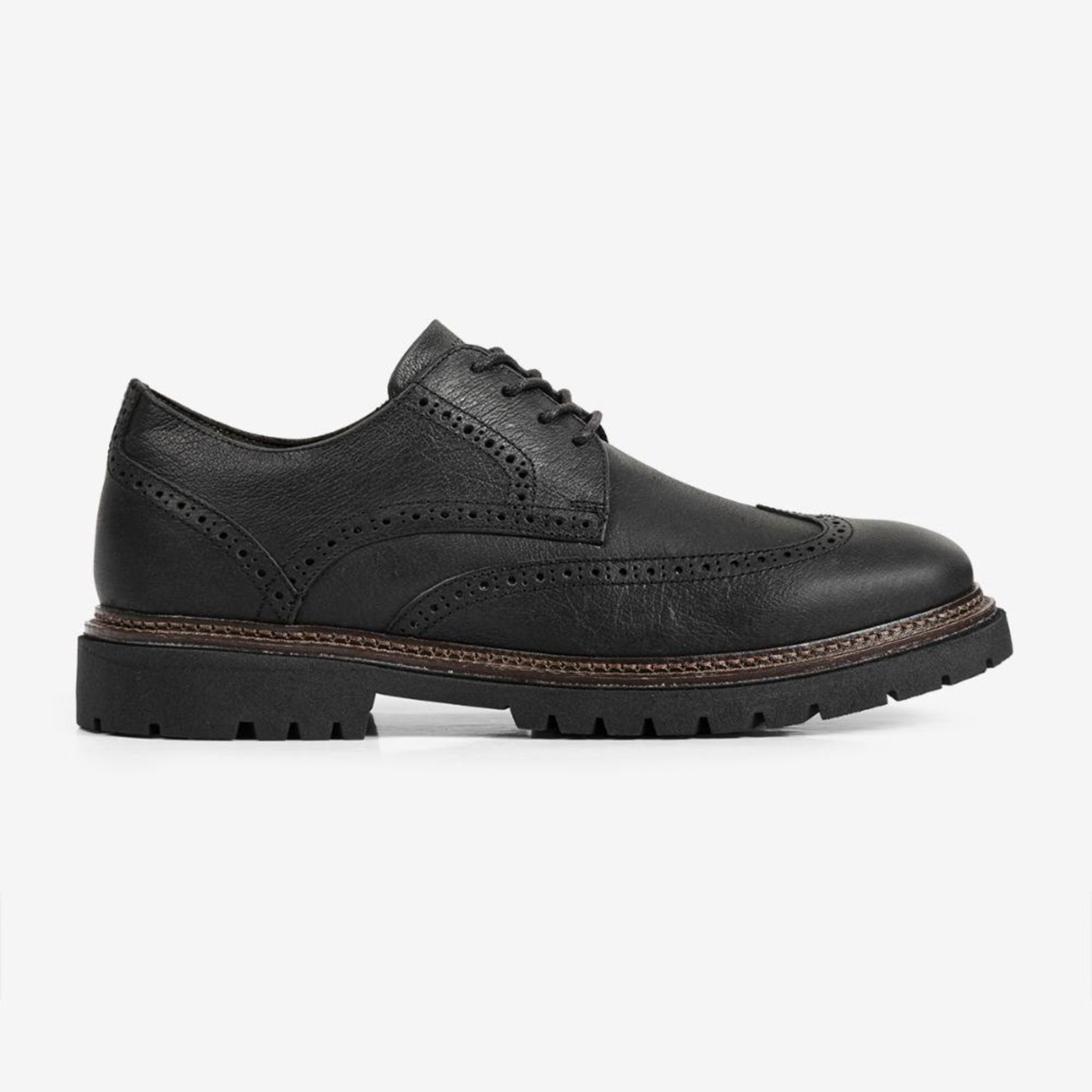 Sapato Casual de Couro Masculino Preto Forest Preto