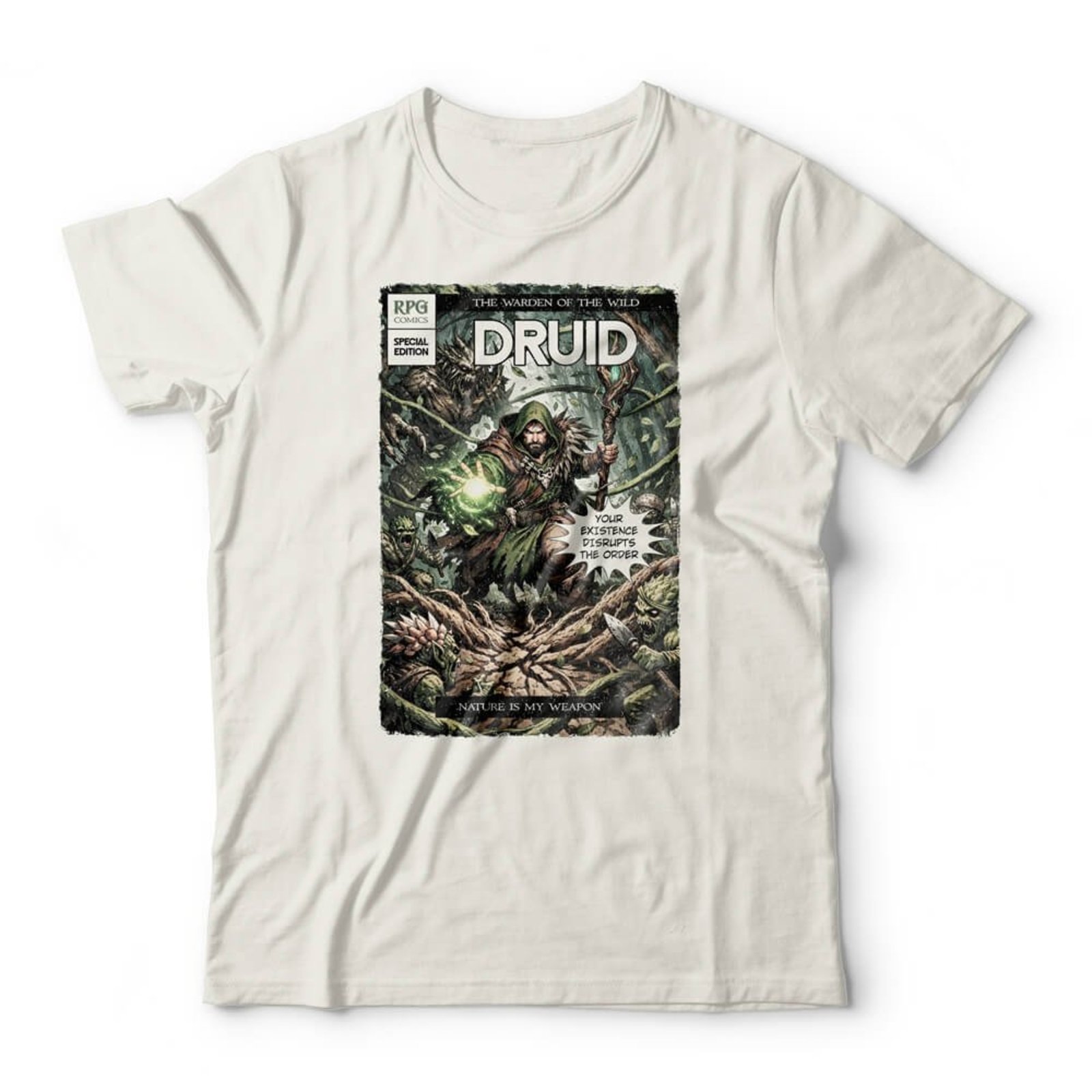 Camiseta Druid Comics - Off White