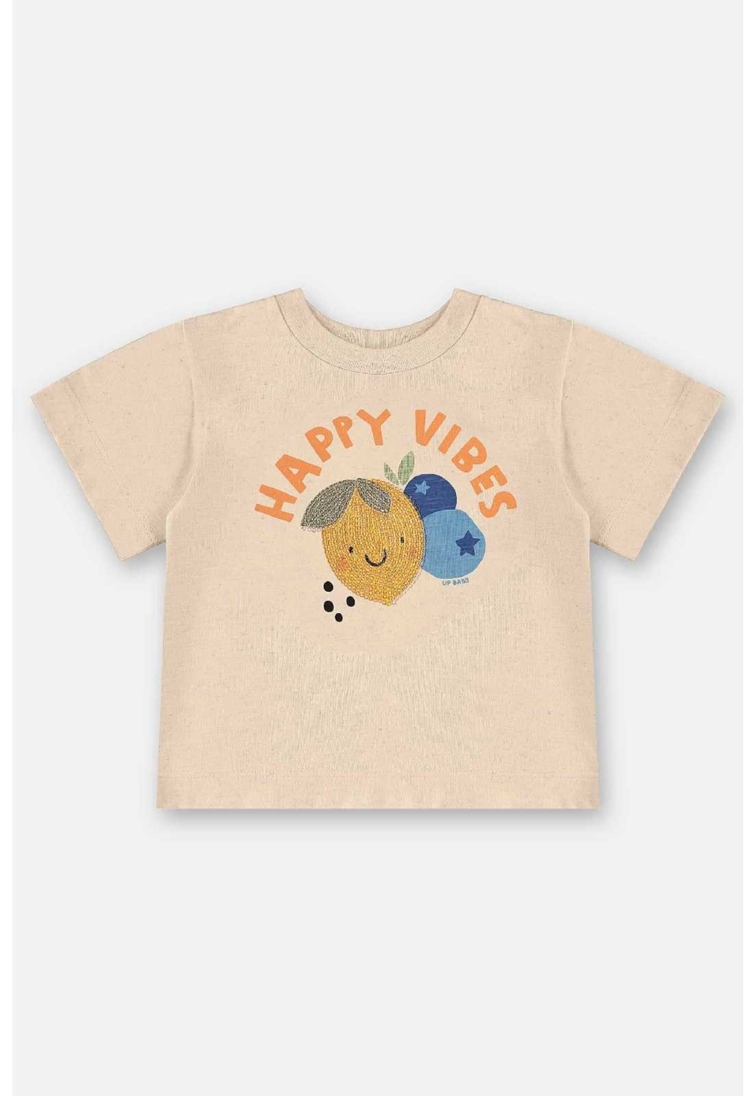 Vista 3 Infantil - Blusa em Algodão com Bordado Up Baby bege Up Baby bege