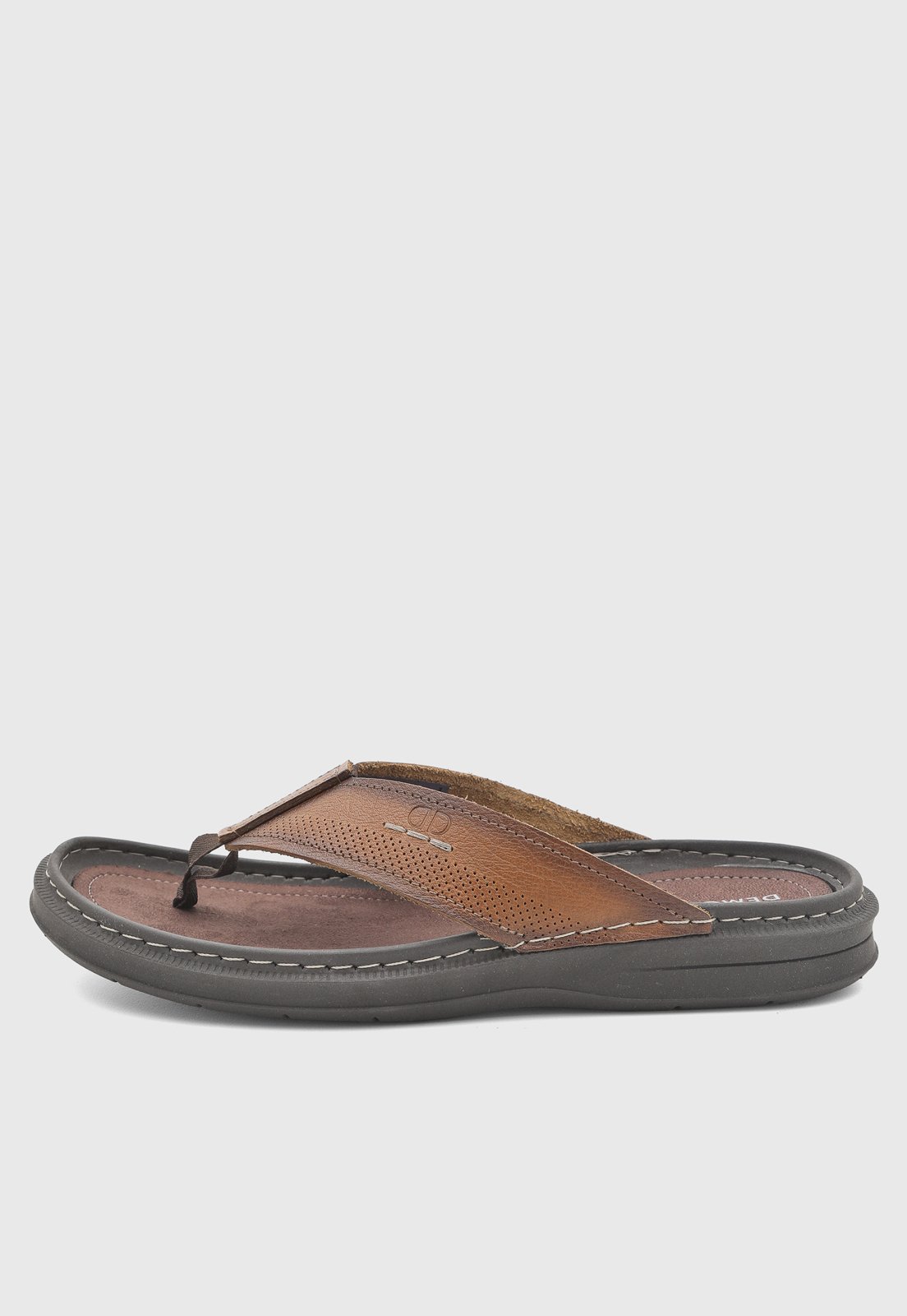 Chinelo Masculino Democrata Lazy Couro Marrom