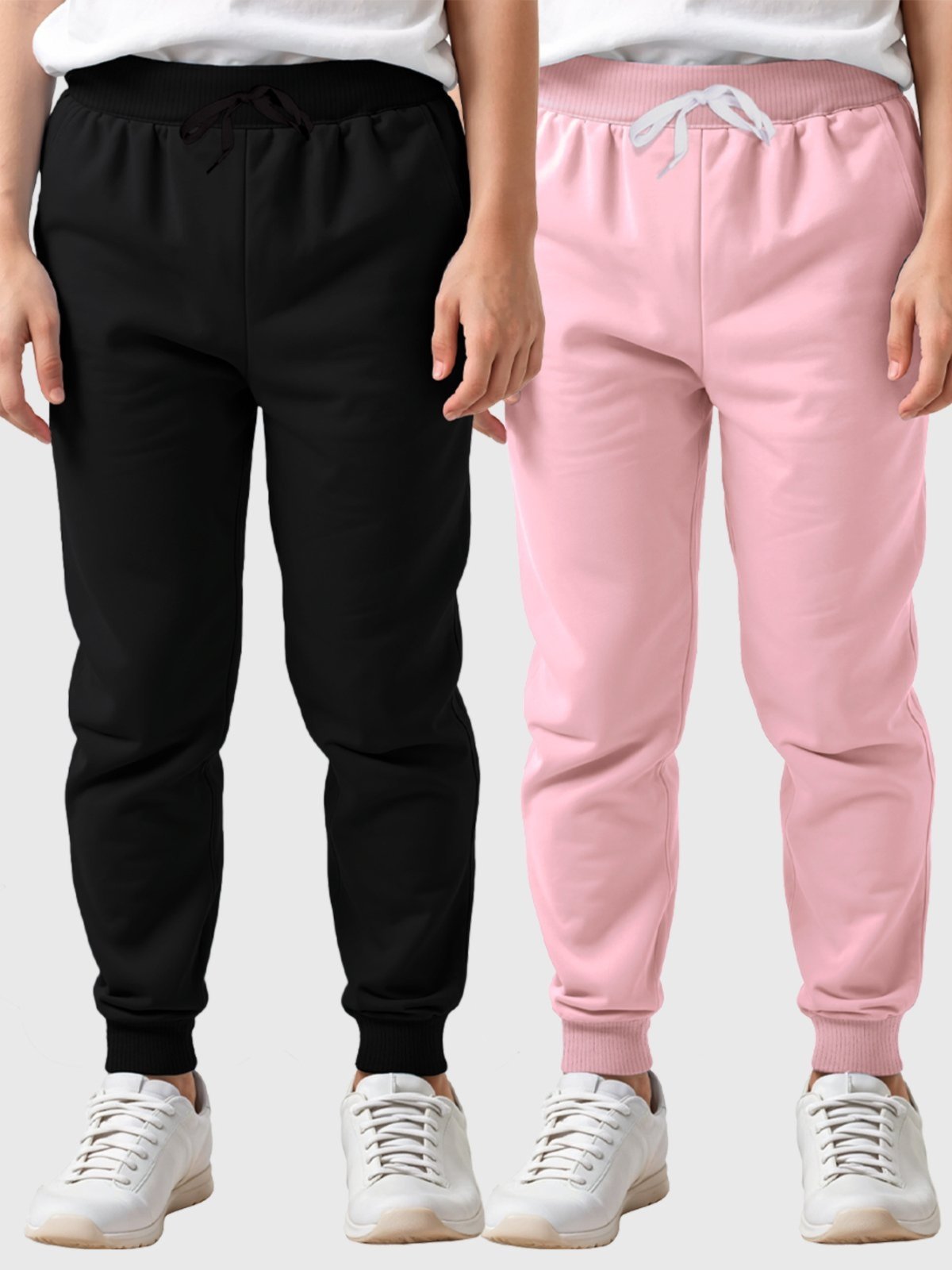 Infantil – Kit 2 Calças Moletom Menino Preto Rosa Benellys