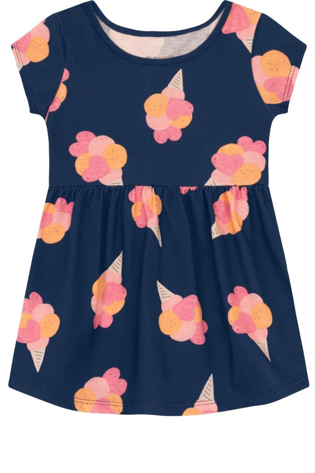 Vista 3 Infantil - Vestido menina de sorvetinho Brandili Brandili azul
