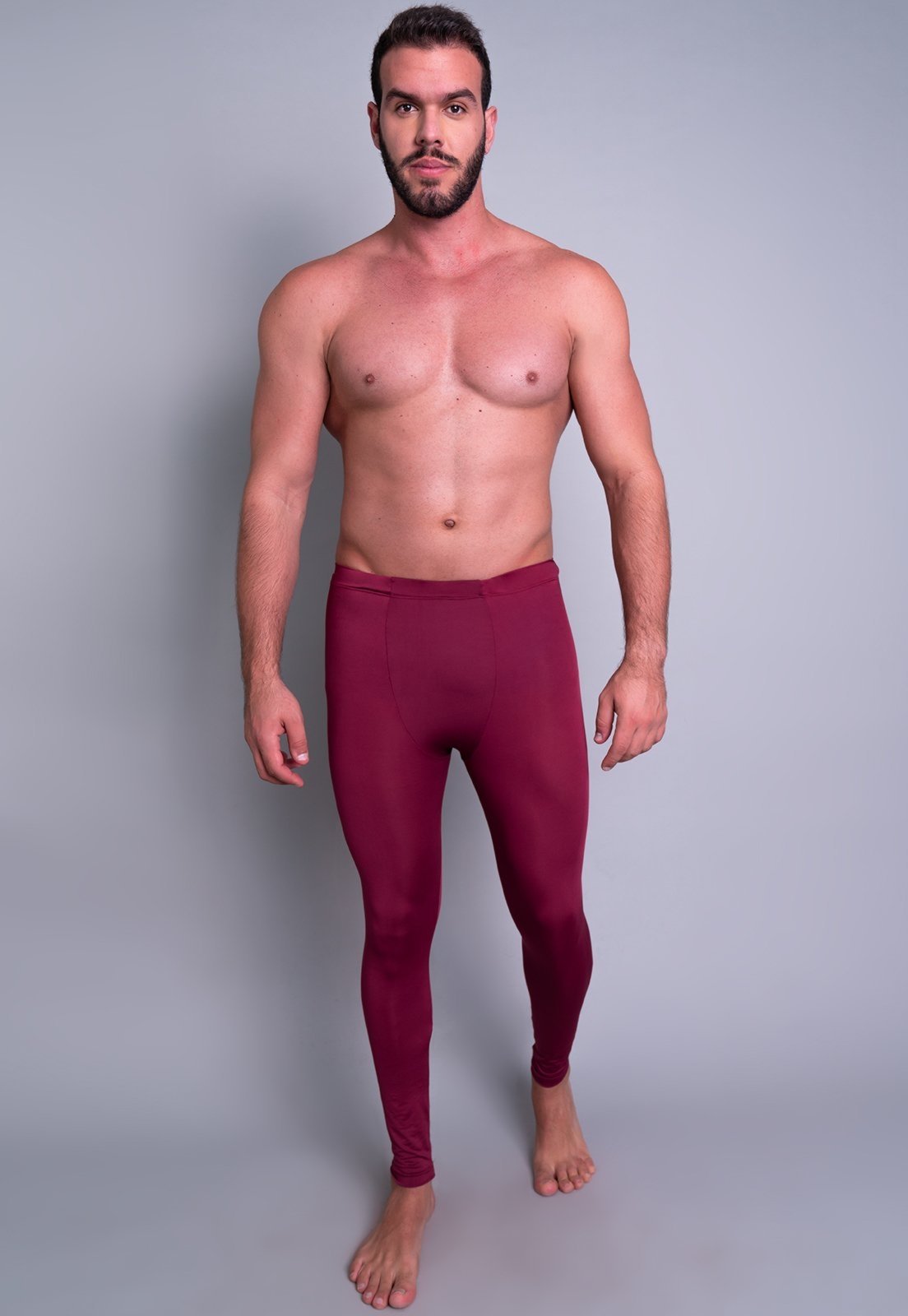 Calça Térmica MVB Modas Masculina Segunda Pele Proteção Uv 50+ Vinho