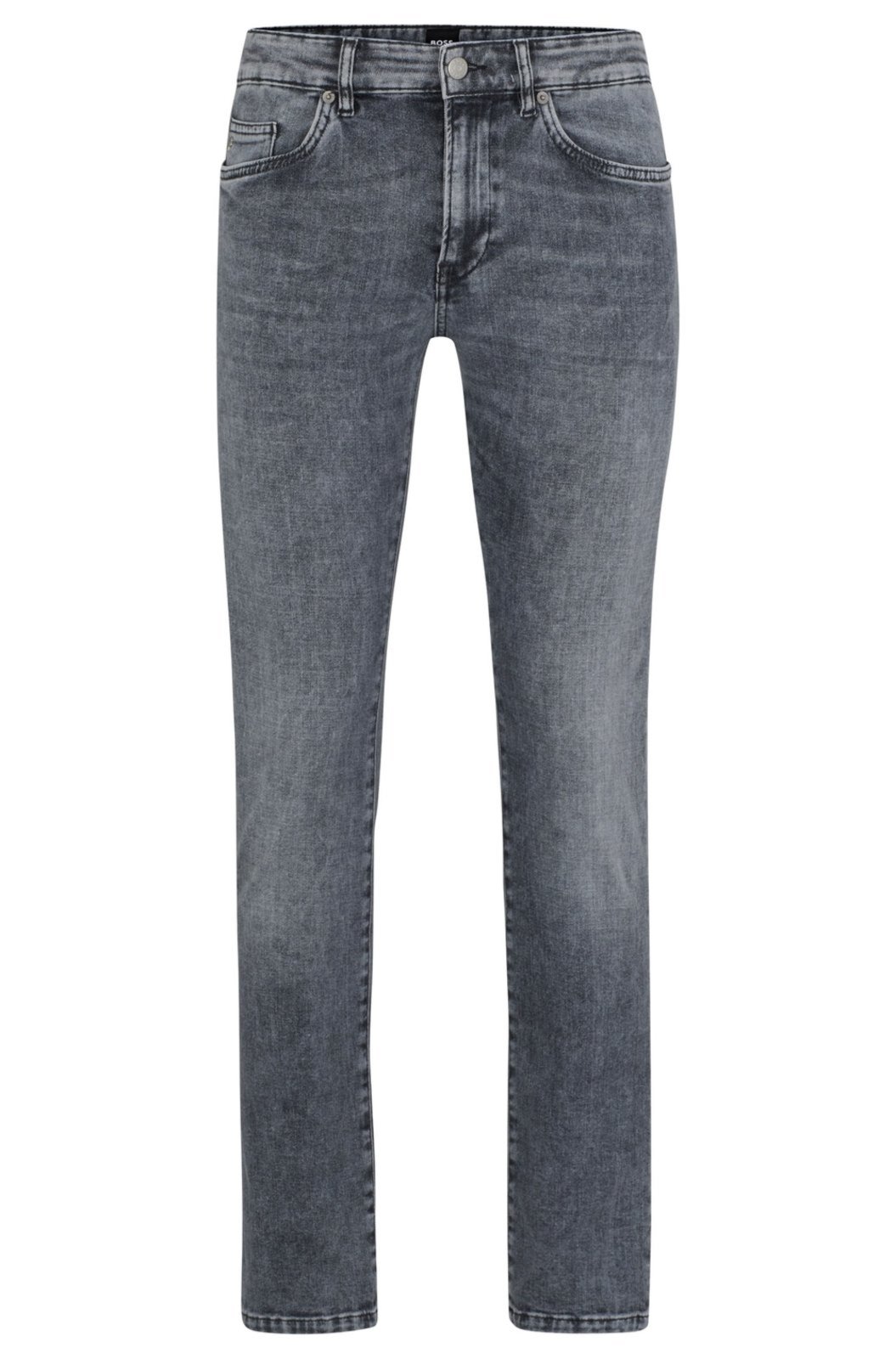 Calças Jeans Slim-Fit Em Denim Stretch Italiano Preta Preto - 40/32