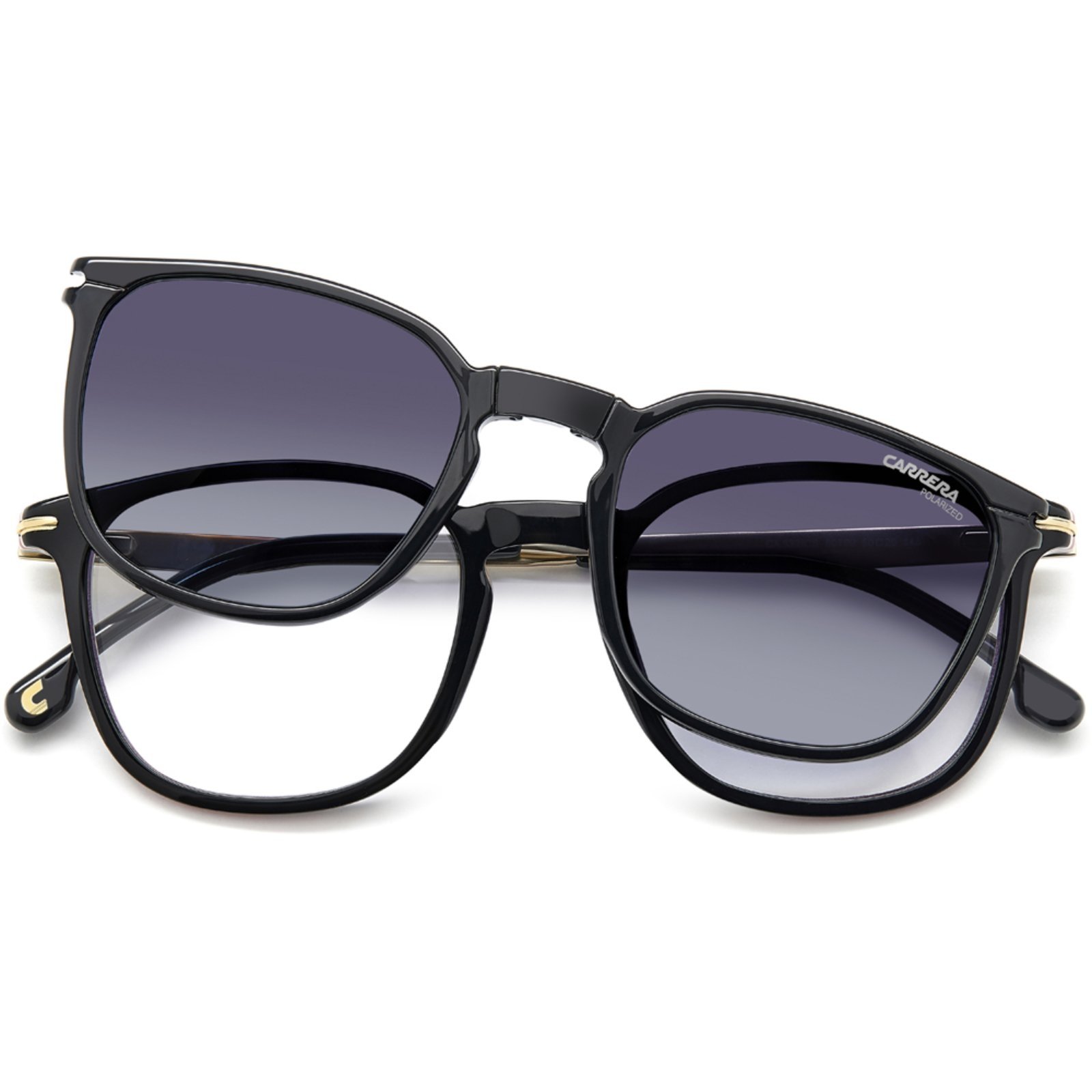 Vista 3 Óculos de Sol Carrera ClipOn 332CS 807 50WJ Polarizado preto Carrera preto