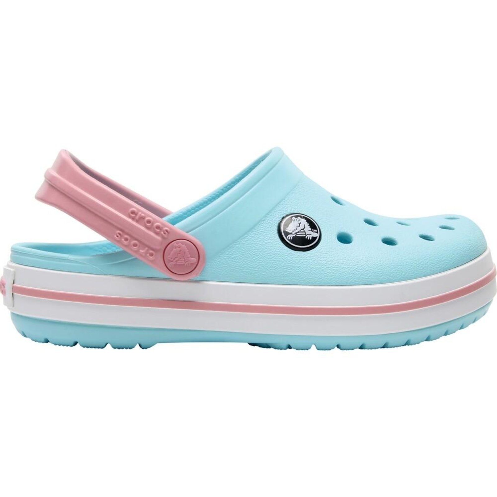 Infantil – Sandália Crocs Crocband Clog Ice Blue/White – 24 Azul
