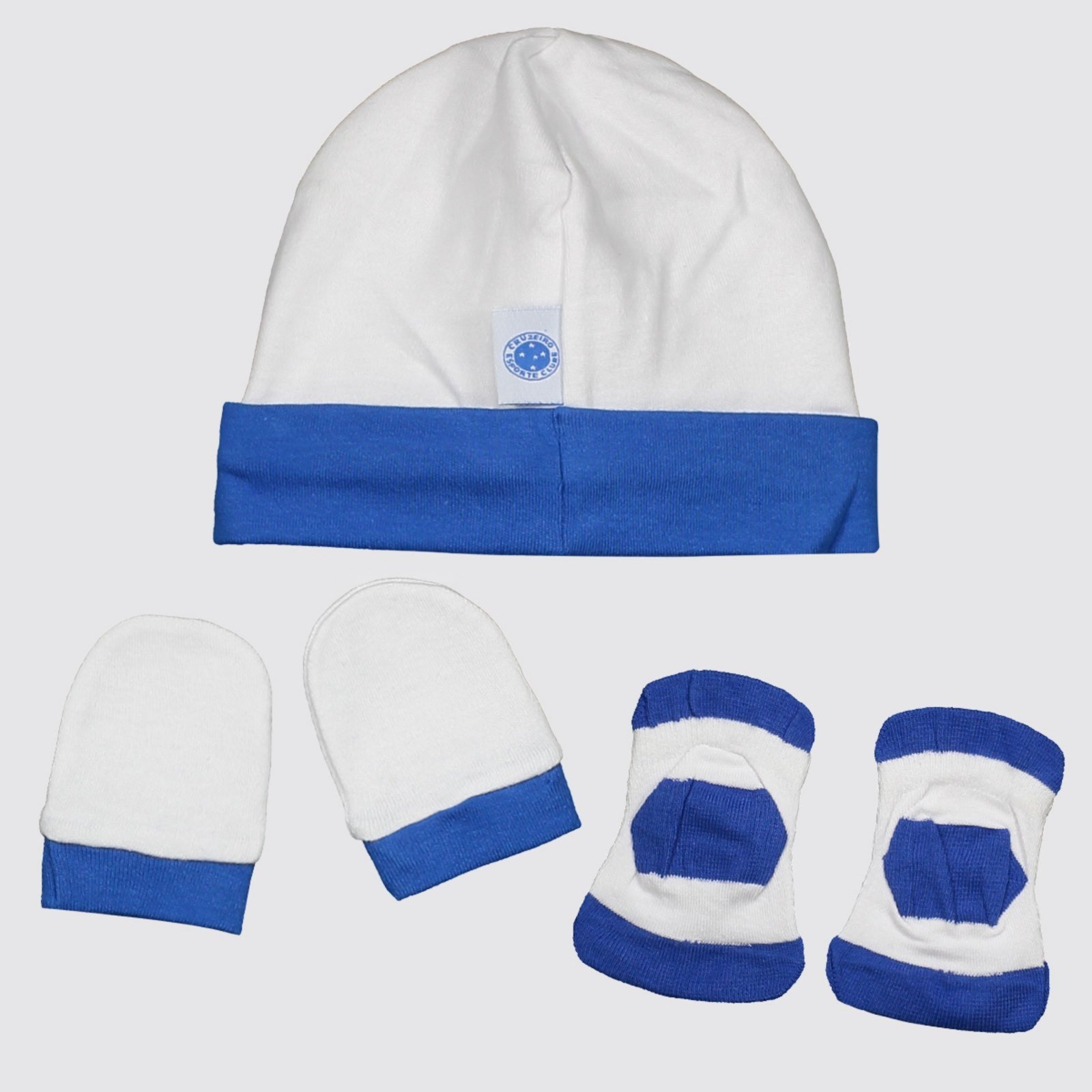 Vista 3 Kit Cruzeiro Touca Meia e Luva Reve D´or branco Reve D´or branco