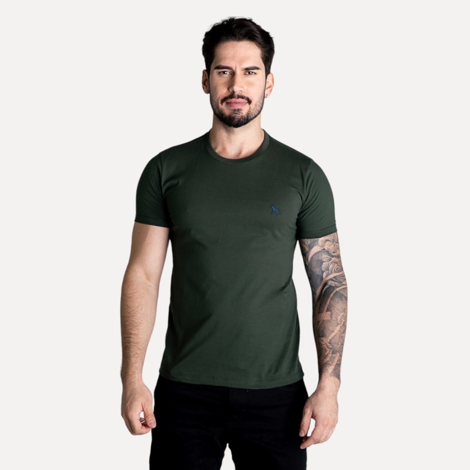 Camiseta Acostamento Básica Verde Militar