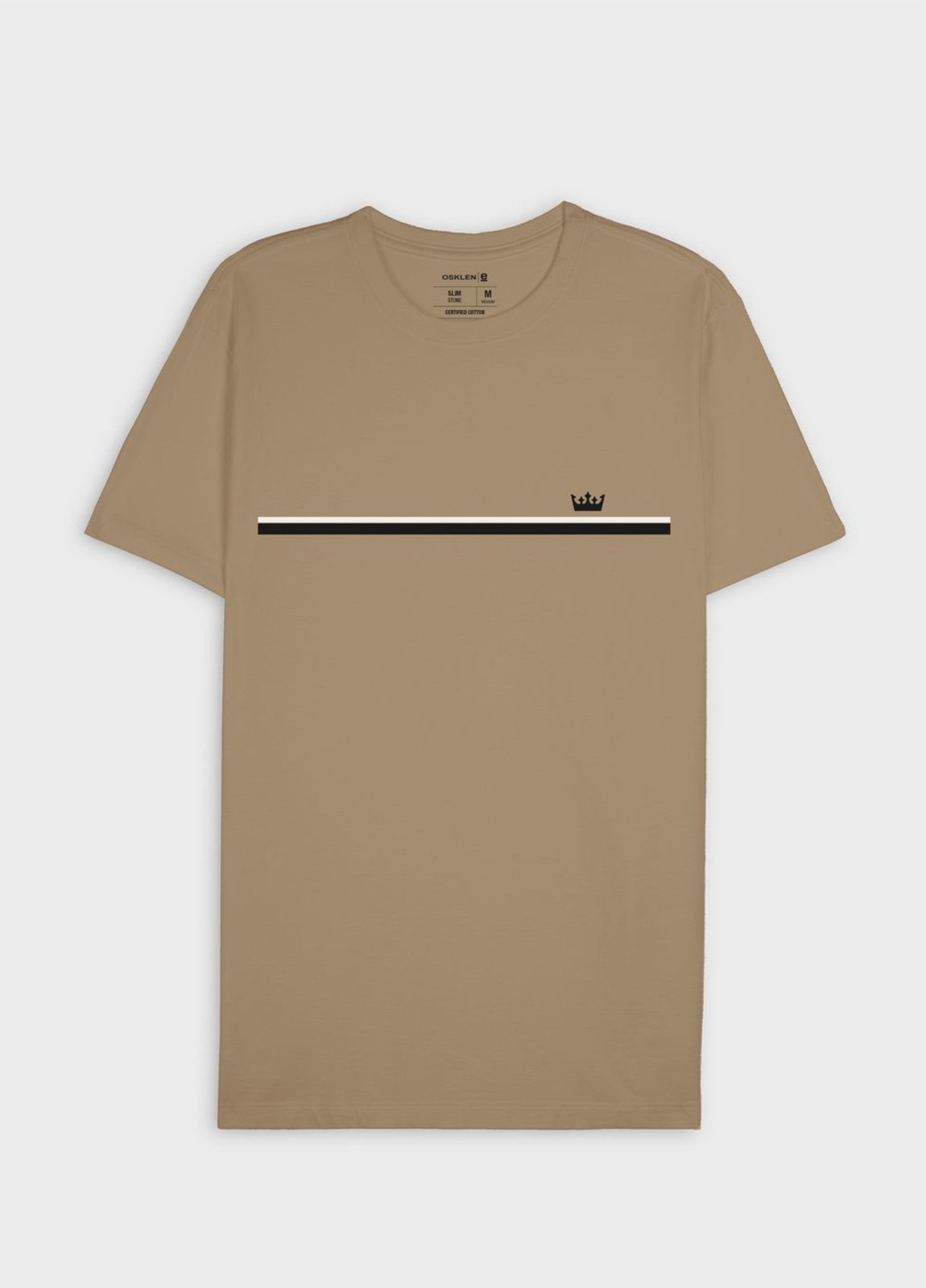 T-shirt slim vintage list riva coroa OSKLEN