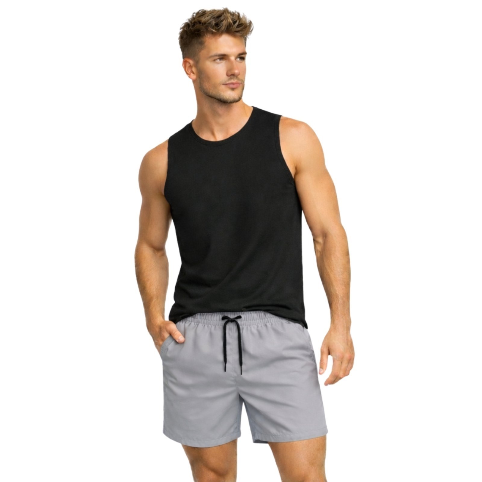 Conjunto Regata Algodão e Short Tactel Elastano