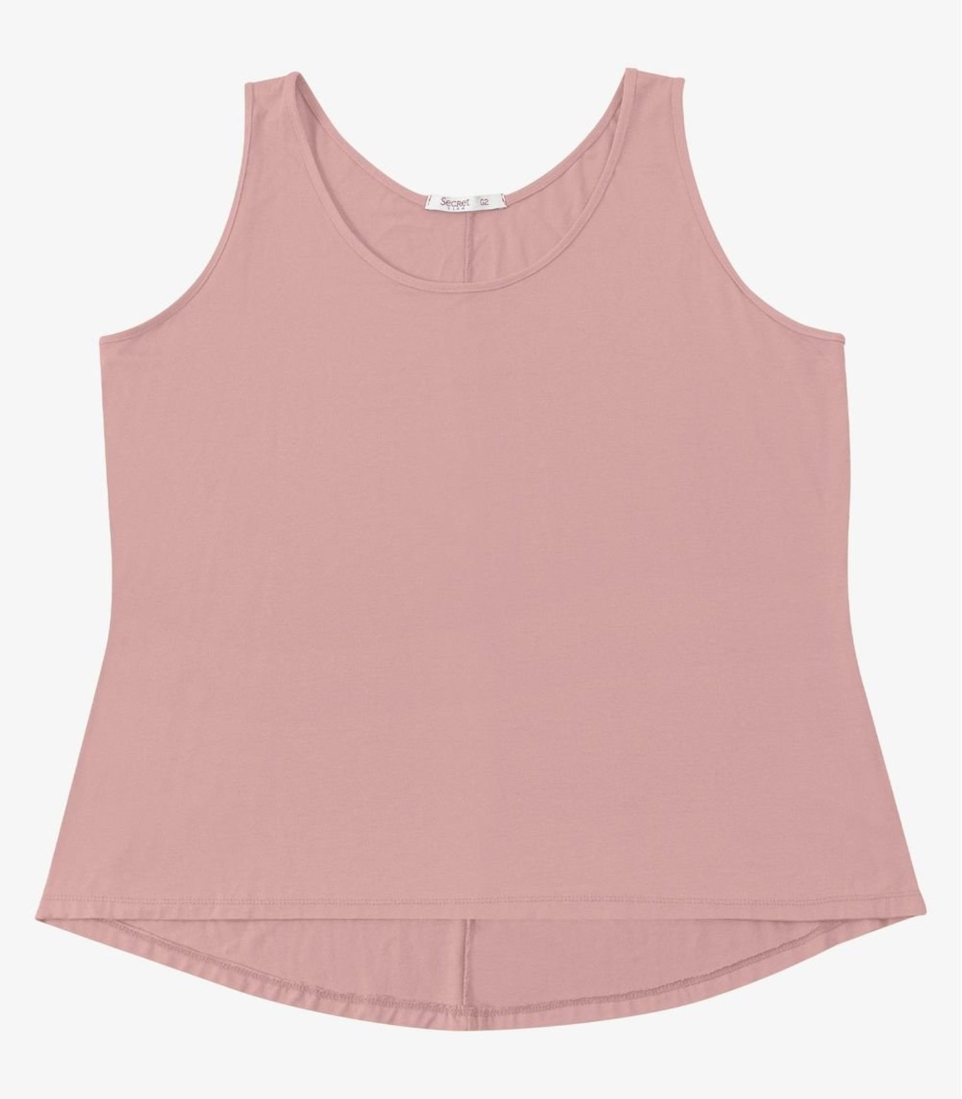 Regata Feminina Plus Size Secret Glam Rosa