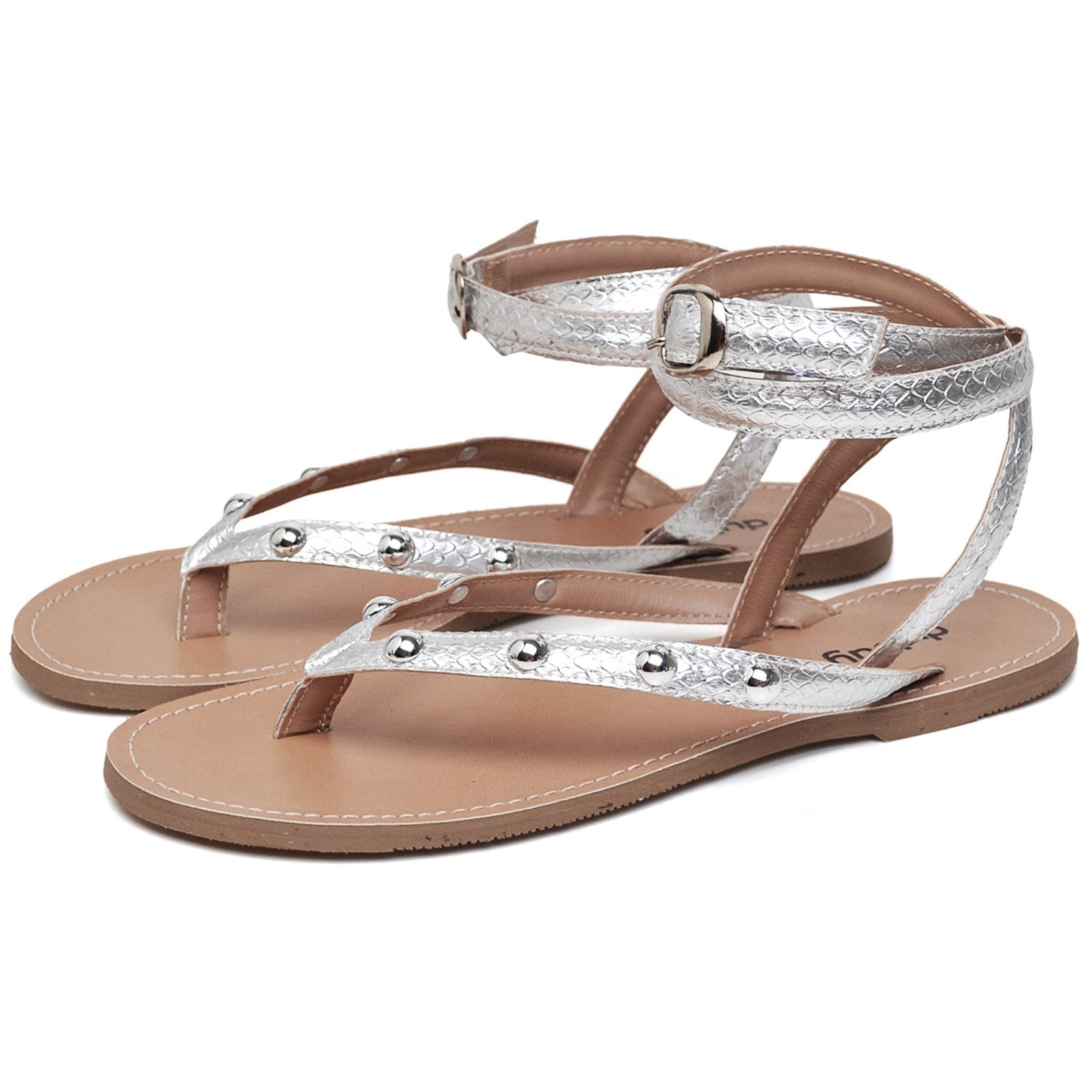 Rasteira Feminina Detalhes Em Metal DUBUY 2036FG