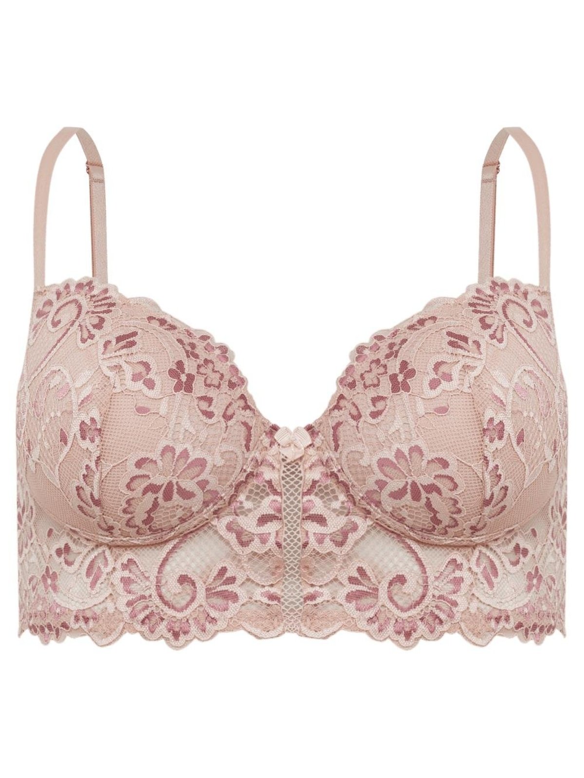 Sutiã Meia Taça Bojo Base Alongado Midnight Rose Smoke