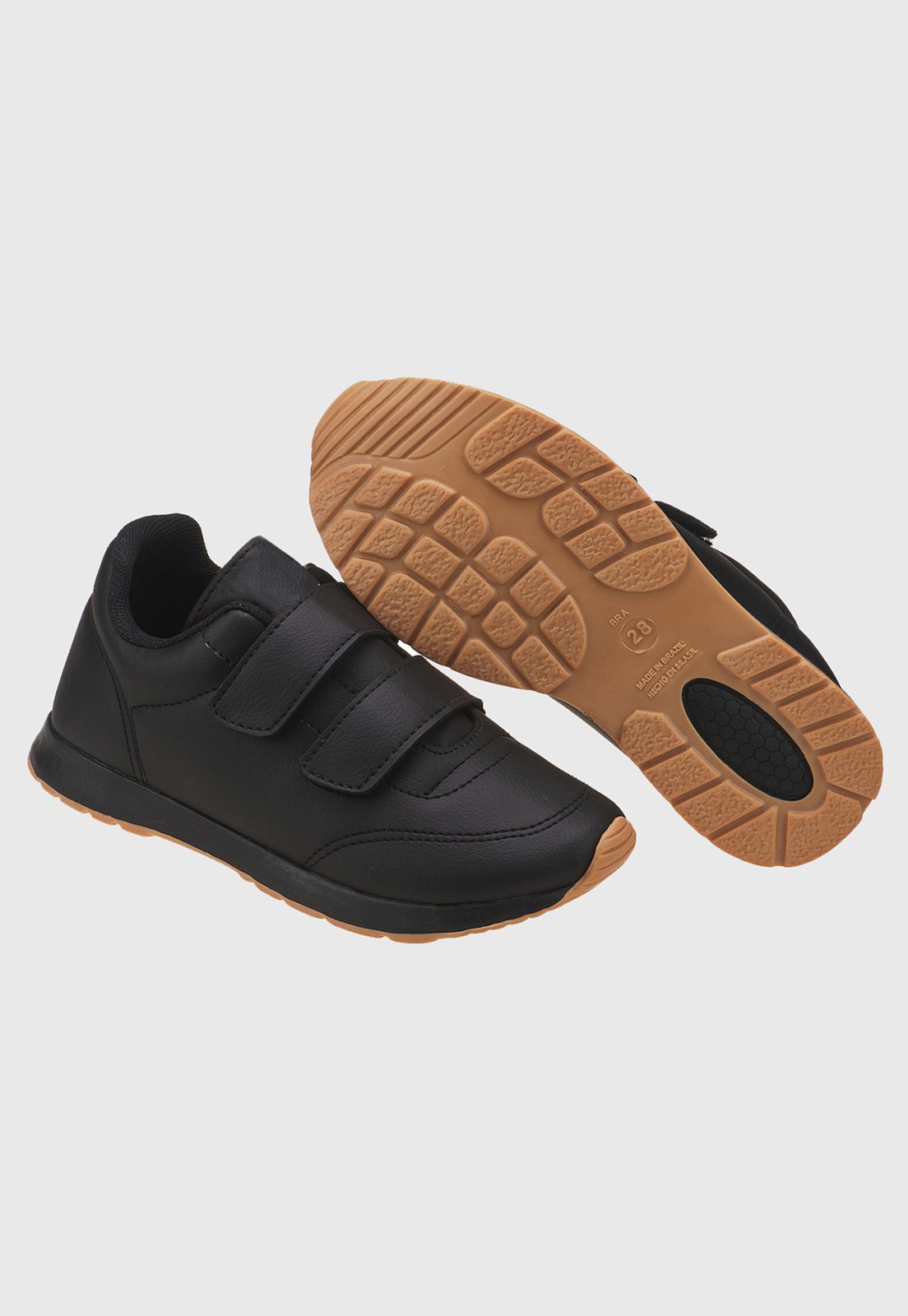 Vista 3 Infantil - Tênis Escolar Bege Básico Unissex tep Kidstep preto Kidstep preto