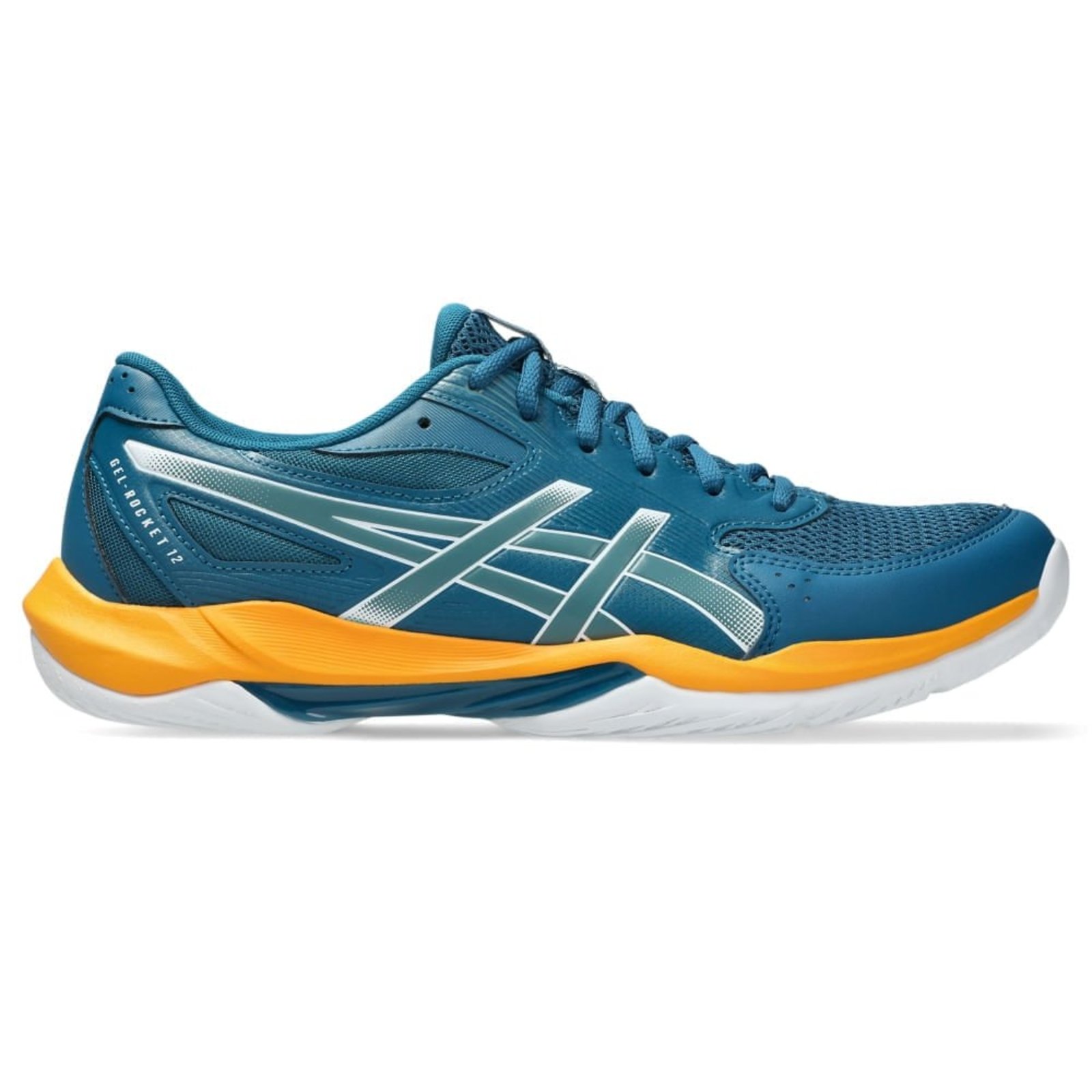 Tênis ASICS Gel-Rocket 12 - Masculino - Azul/Laranja