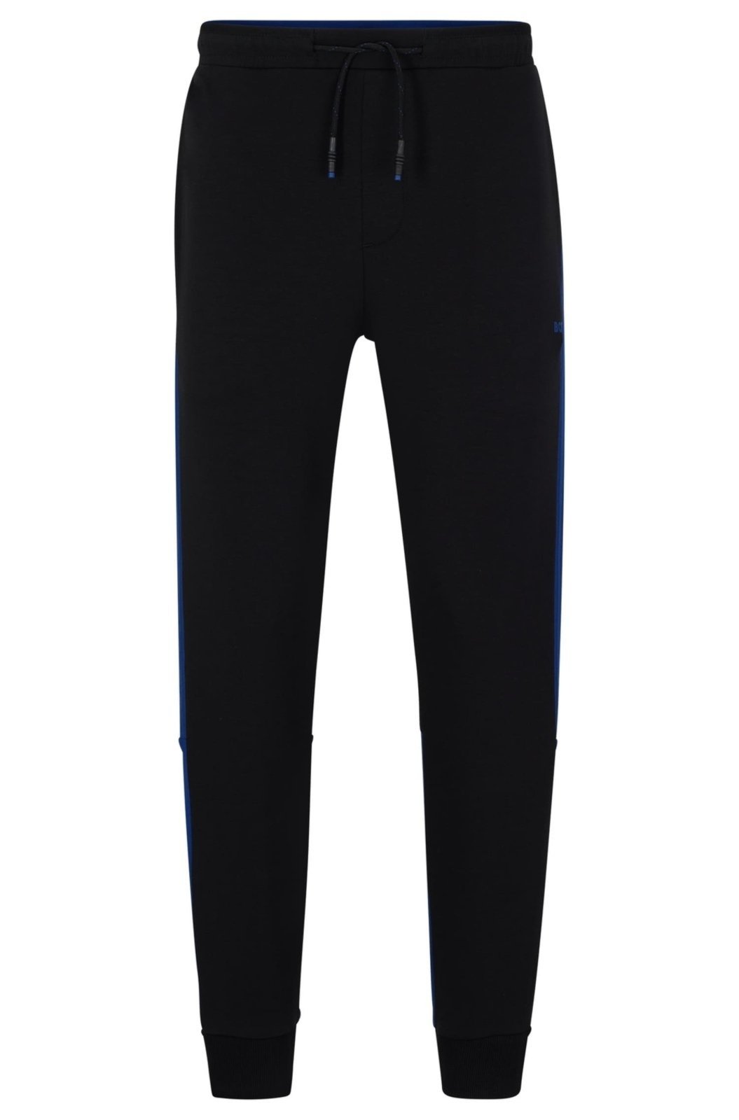 Calça De Moletom Em Mistura De Algodão Com Faixa Lateral. Preto – EP – XS