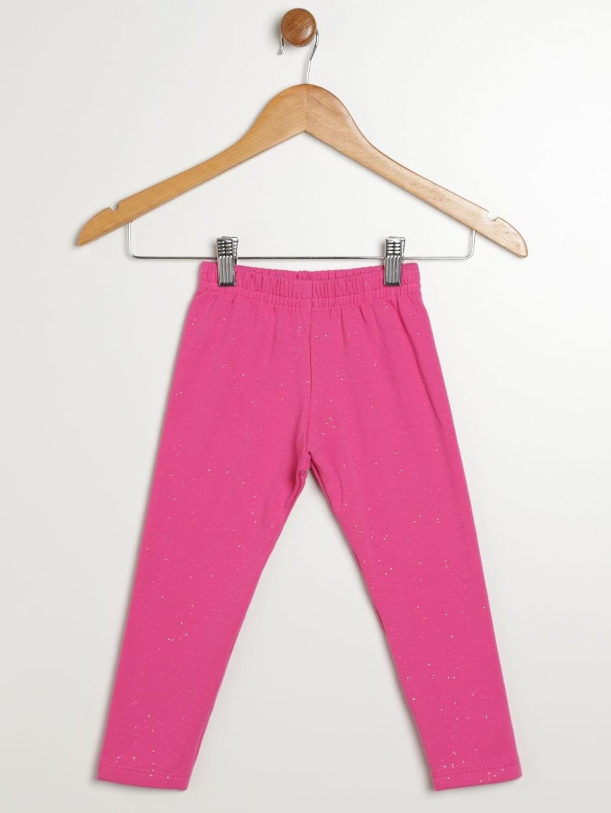 Infantil - Calça Molecotton Com Glitter Para Menina - PINK