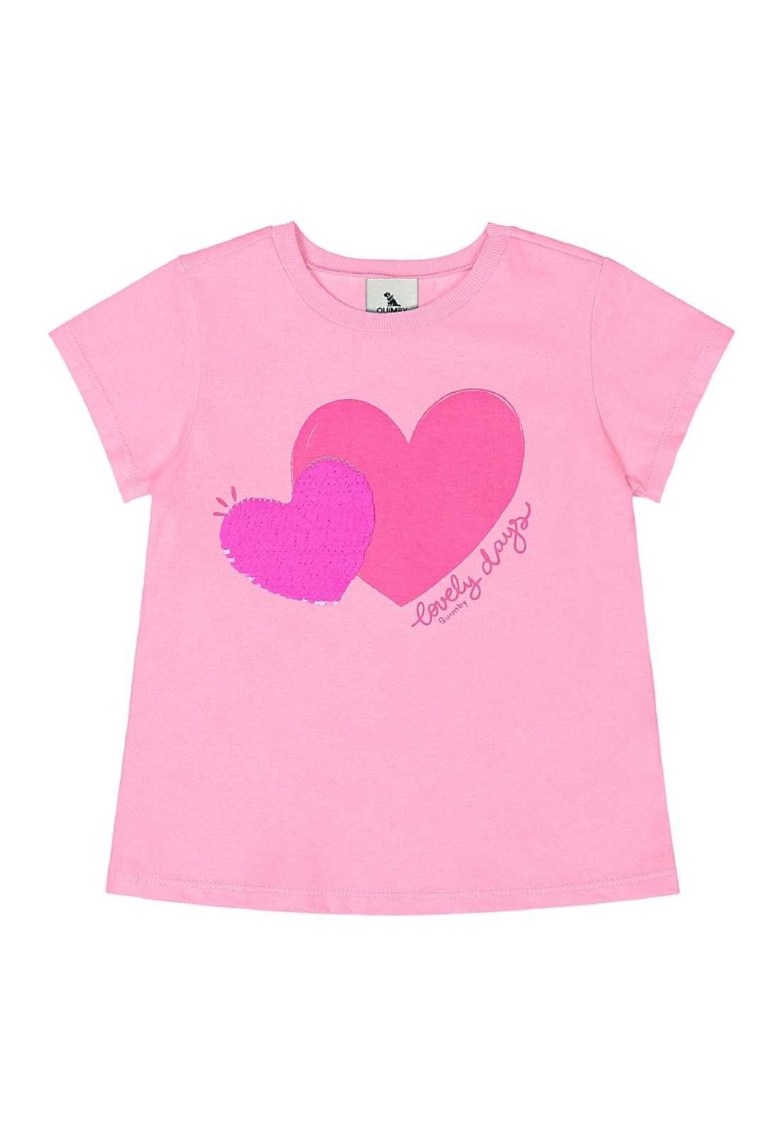 Vista 3 Infantil - Blusa em Meia Malha para Menina Quimby bege Quimby bege