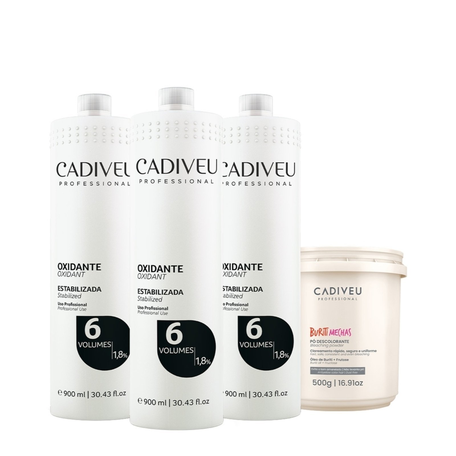 Vista 2 Kit Cadiveu Professional Oxidante 6V Extra e Buriti Mechas (4 produtos) multicolorido Cadiveu Professional multicolorido