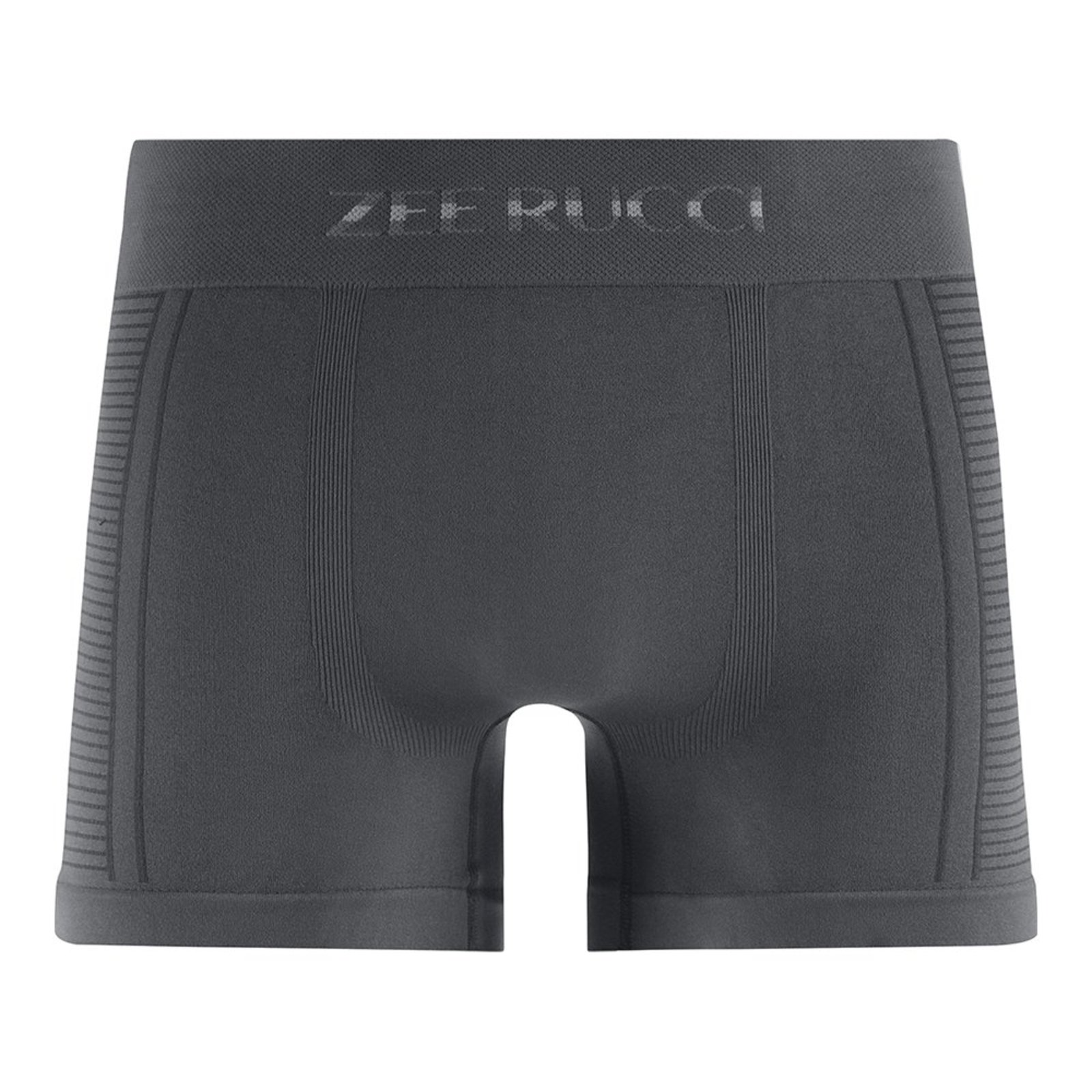 Cueca Boxer Sem Costura Jacquard Lateral Cinza