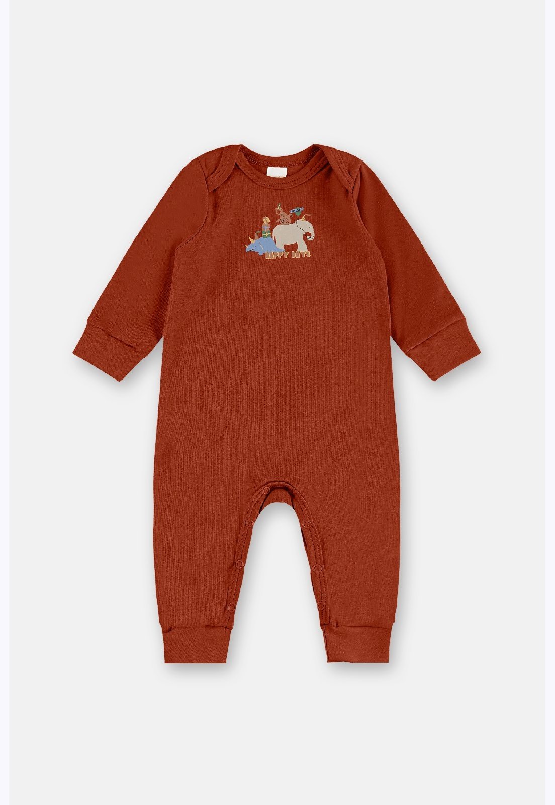 Infantil - Macacão Manga Longa Menino Up Baby Marrom
