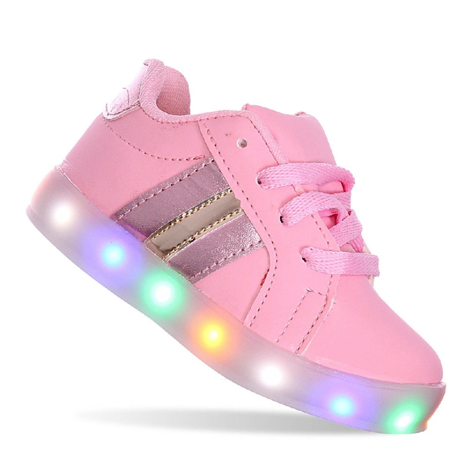 Infantil - Tenis Led Luz pisca Feminino menina rosa ou branco