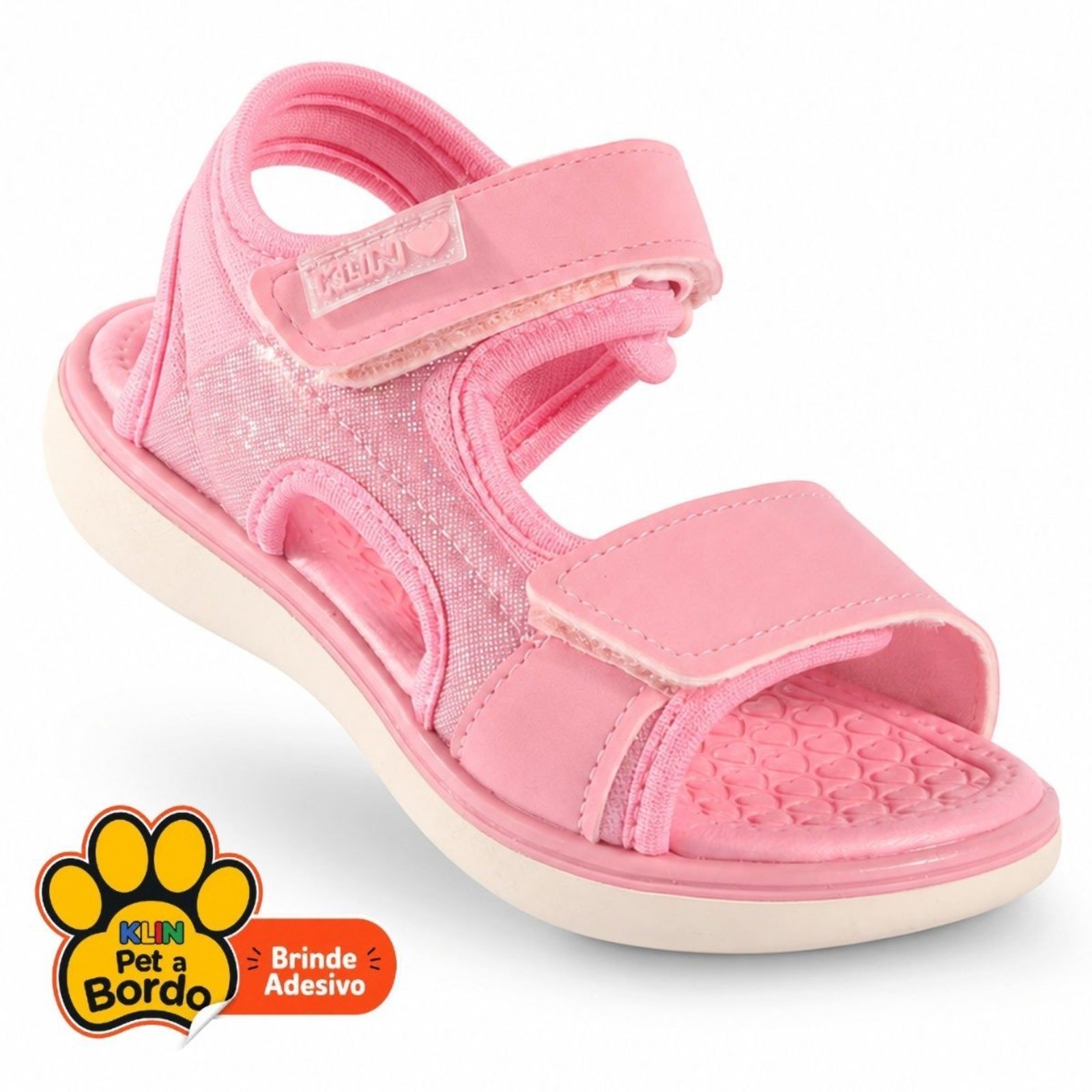 Infantil - Sandália Papete Feminina Klin Jujuba Anatômica Rosa