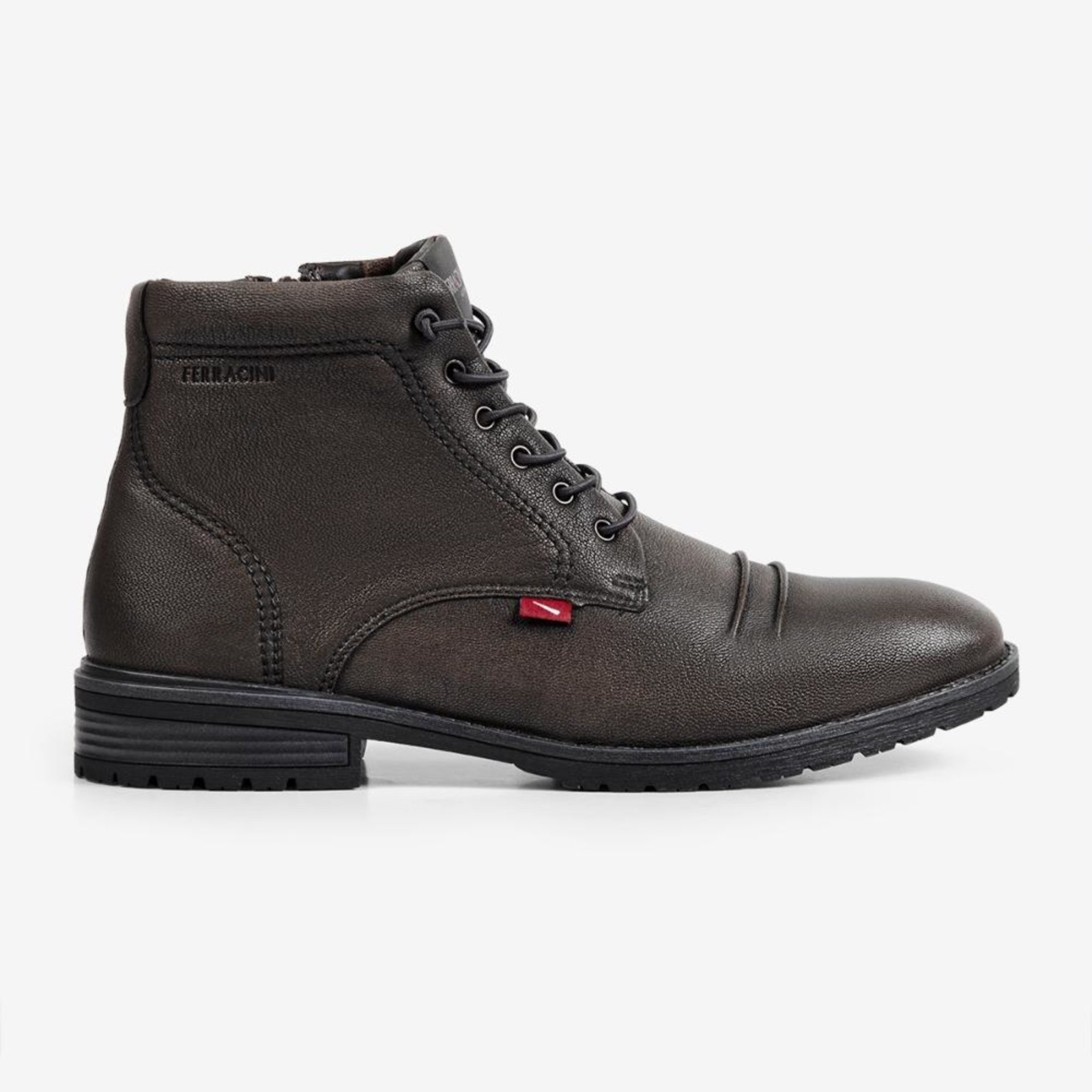 Vista 2 Bota Coturno Masculina Couro Legítimo Ferracini Casual Bagda 9622-665D marrom marrom
