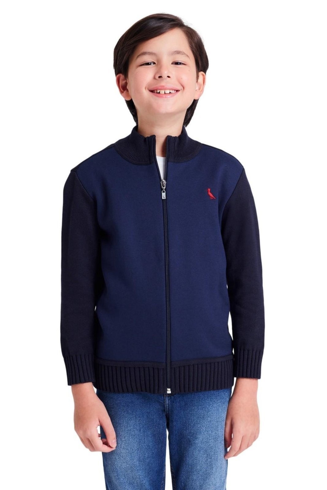 Infantil - Casaco Tricot Sm Moletom Inv20 Reserva Mini Azul Marinho