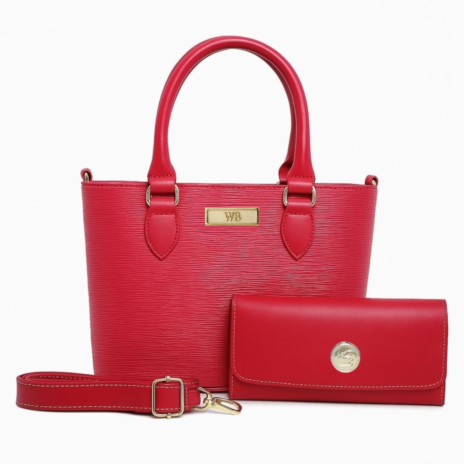 Bolsa Feminina Willibags Para O Dia A Dia Com Carteira Divisórias E Alça Transversal – Vermelho