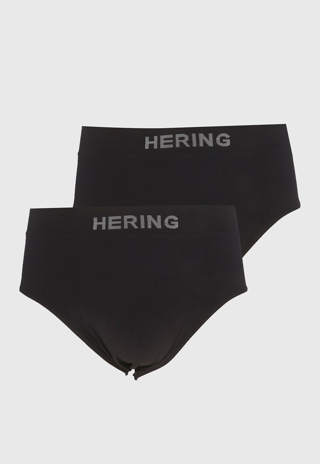 Kit 2pçs Cueca Hering Slip Sem Costura Logo Preto
