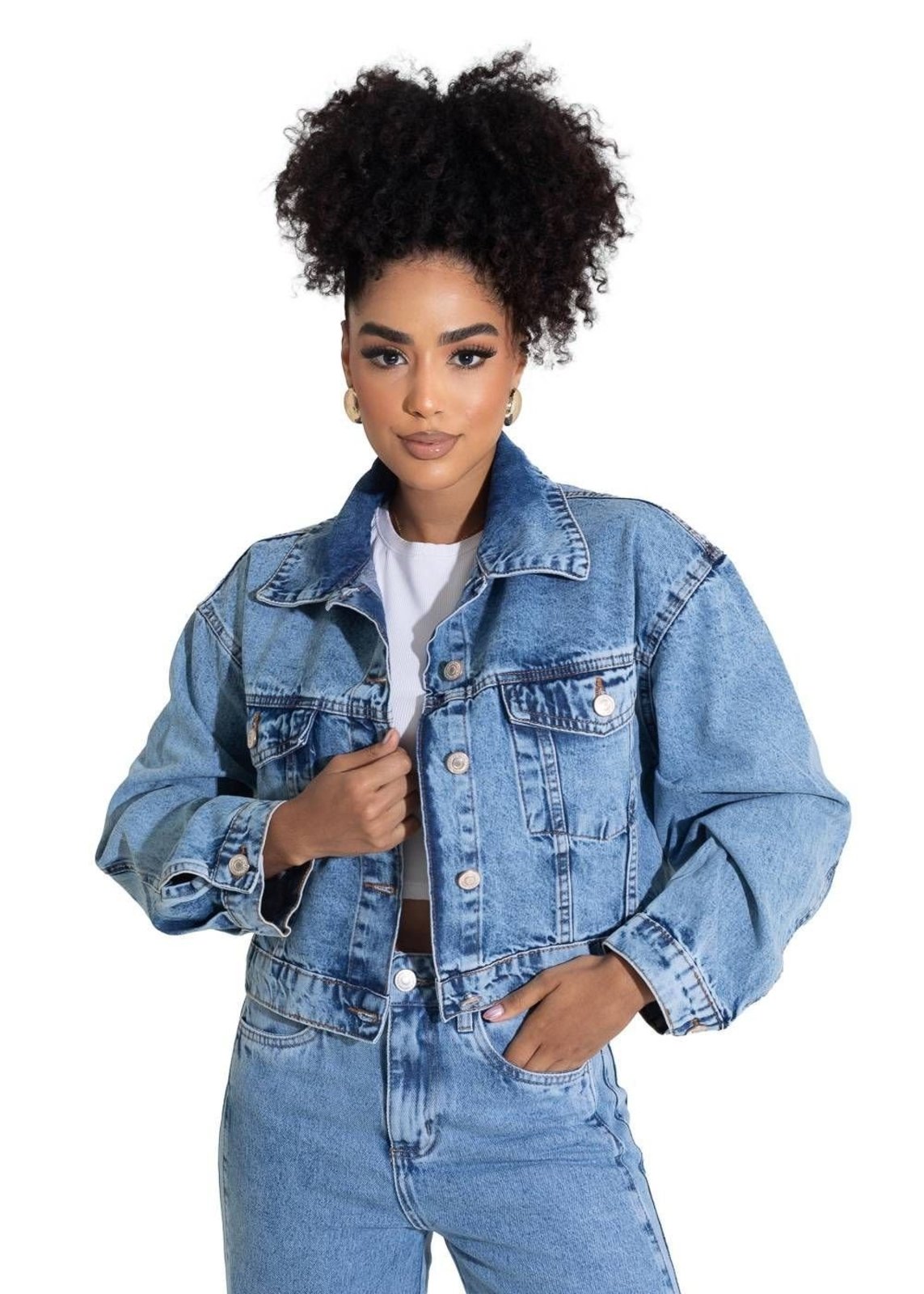 Jaqueta Jeans Sawary - 282367 - Azul - Sawary