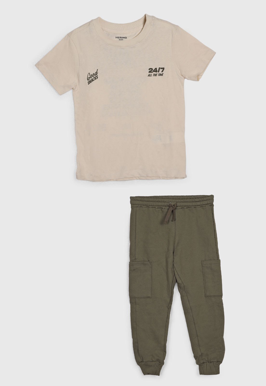 Infantil - Conjunto Hering Estampa Gráfica Verde