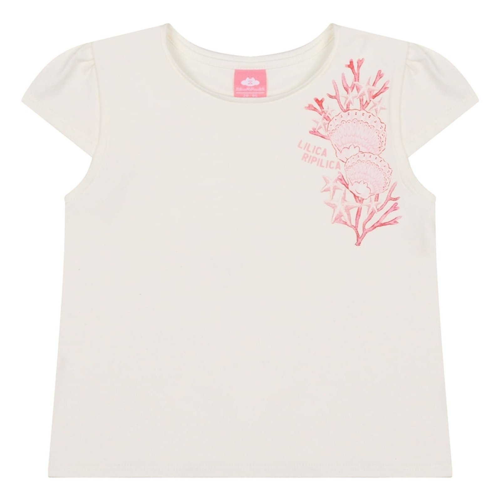 Infantil - Blusa Manga Curta Coral Feminina Lilica Ripilica
