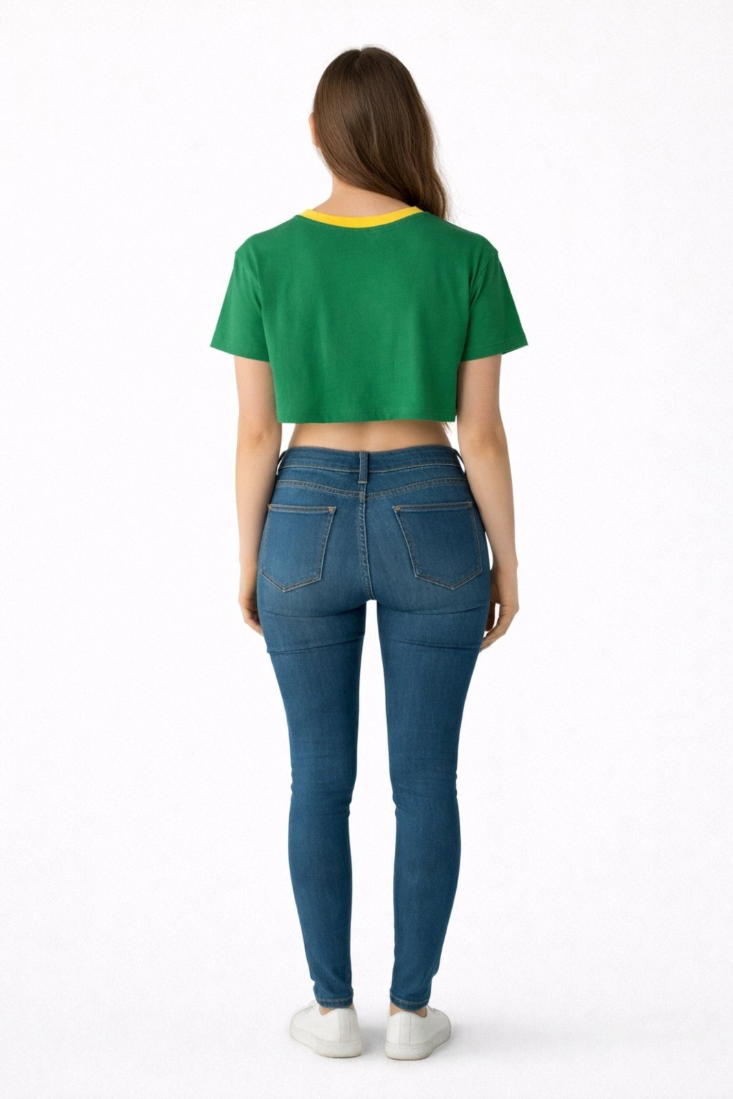 Vista 3 Cropped D Bell Outlet Fashion Estampa Brasil verde D BELL OUTLET FASHION verde