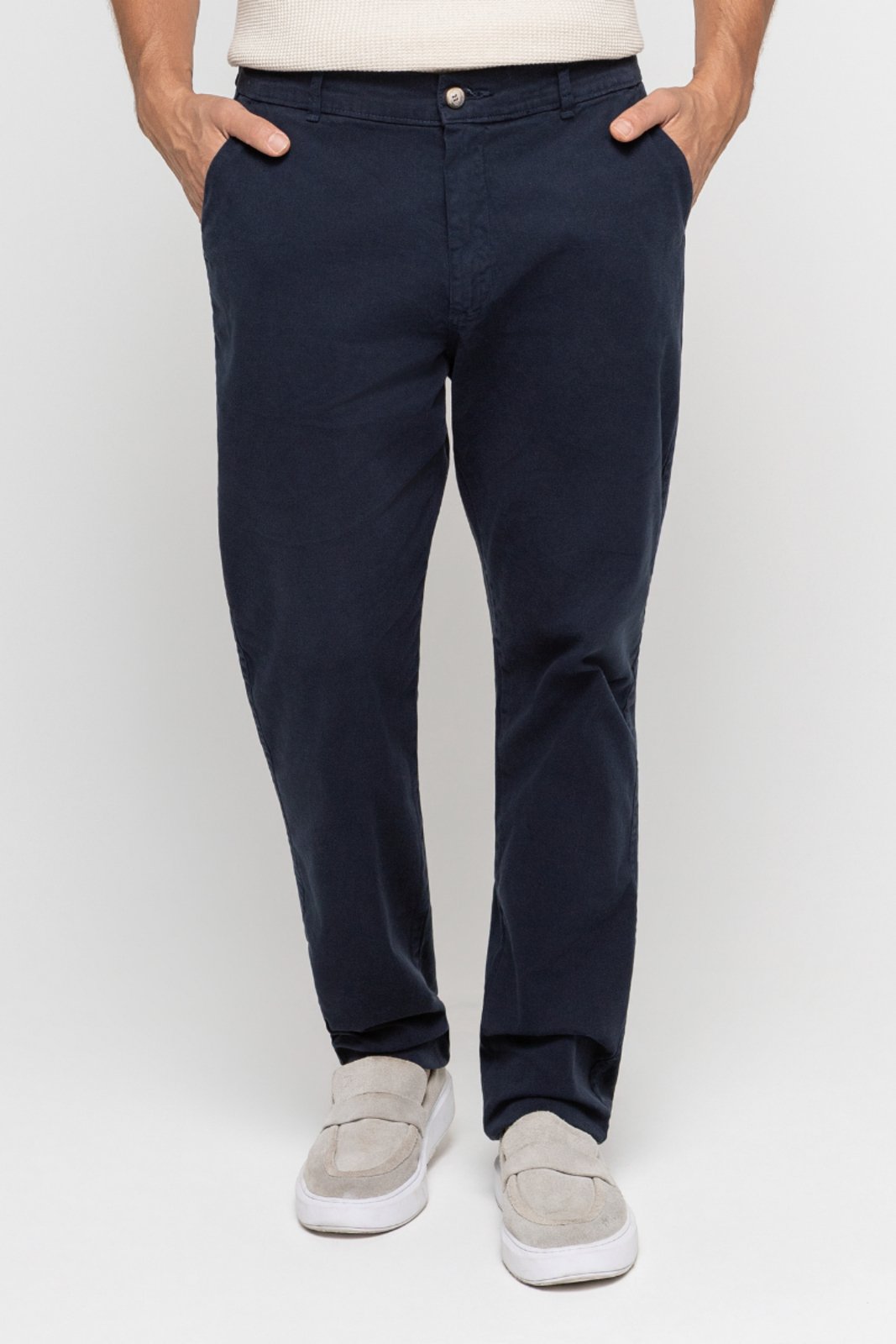 Calça Chino Jose Slim Marinho Azul Marinho