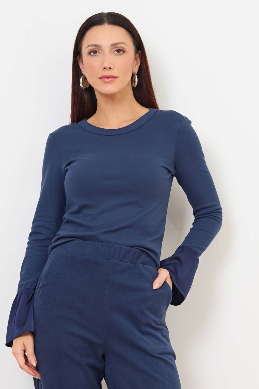 Blusa Vanibele Malha Marinho