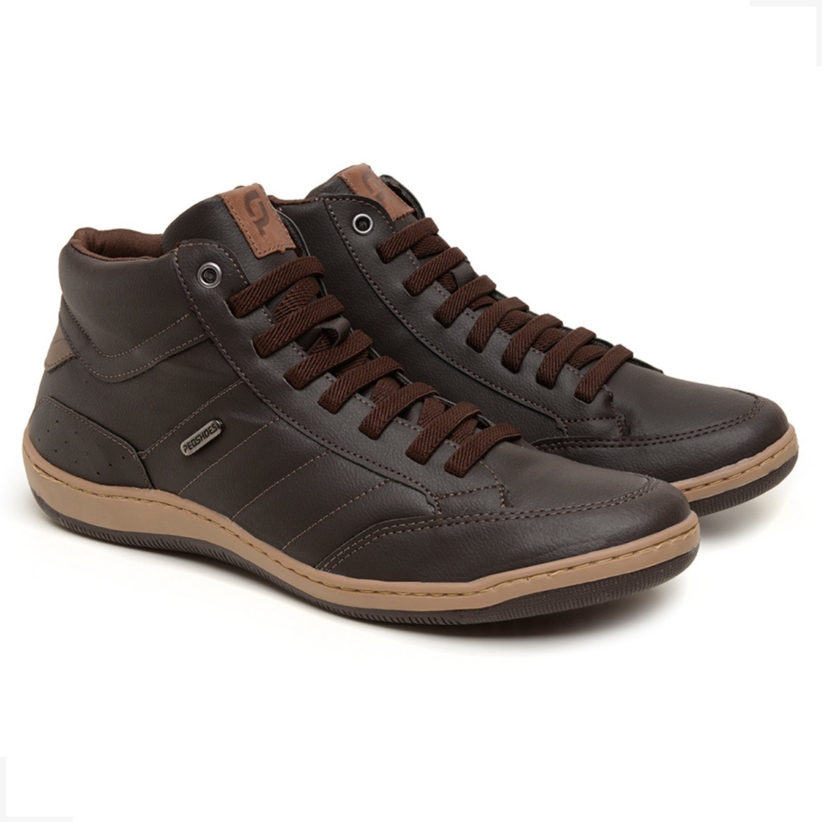 Tenis Sapatenis Cano alto Rovetto Lite Marrom Café