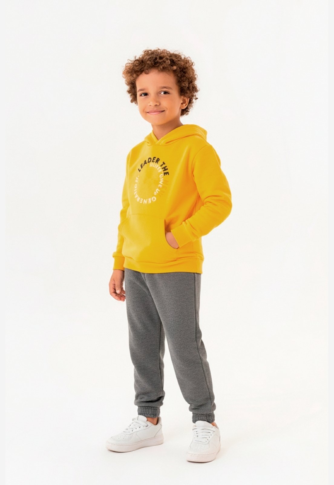 Infantil - Conjunto em Moletom Guloseima Amarelo