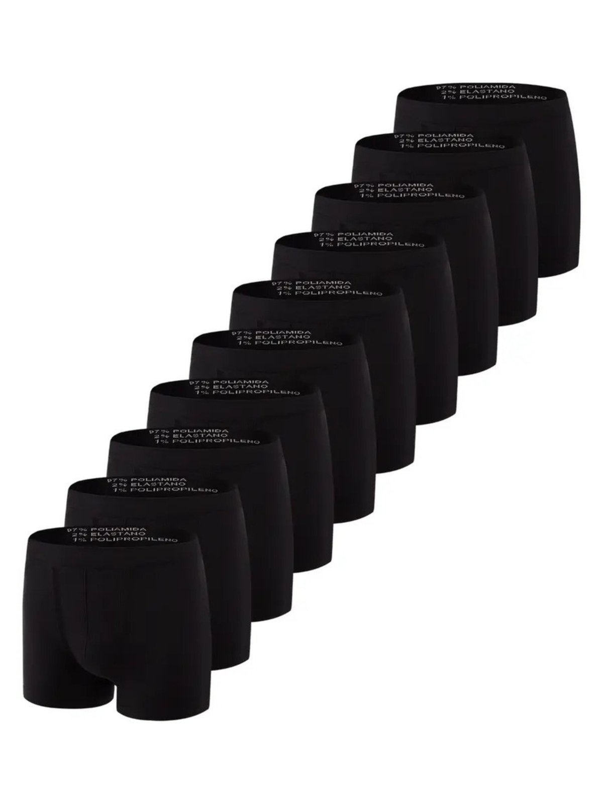 Kit com 10 Cuecas Boxer Trifil 4620 Preto
