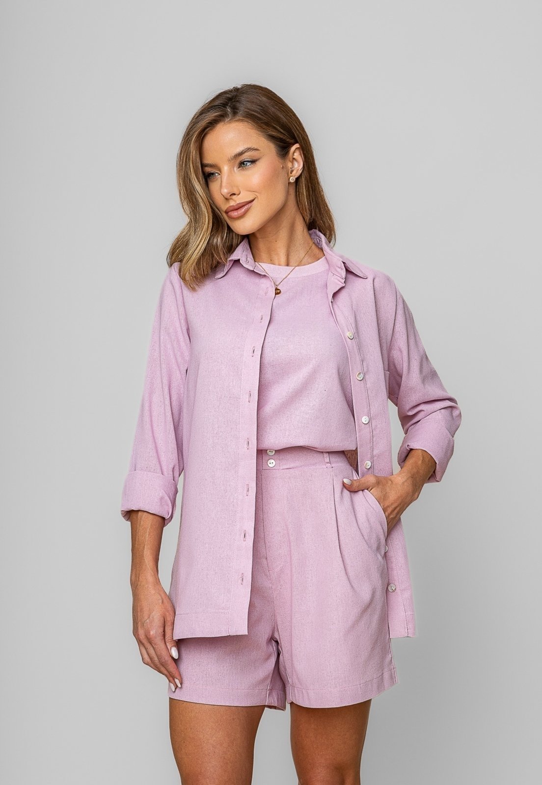Camisa Alfaiataria Linho M/L Com Bolso Salvatore Rosa