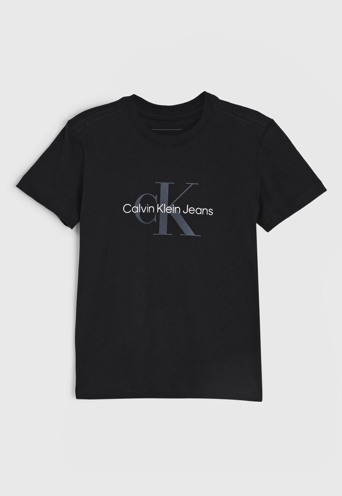 Infantil - Camiseta Manga Curta Calvin Klein Logo Preta