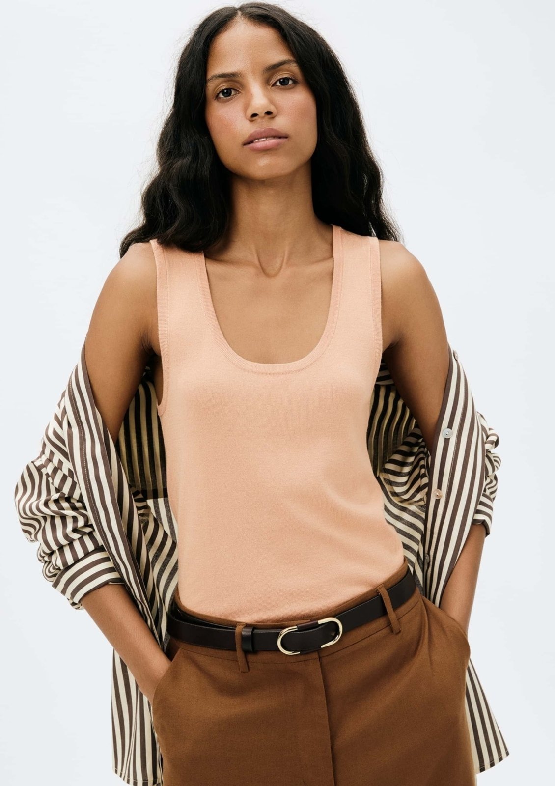 Regata Feminina Slim Decote U Em Tricô De Viscose Hering