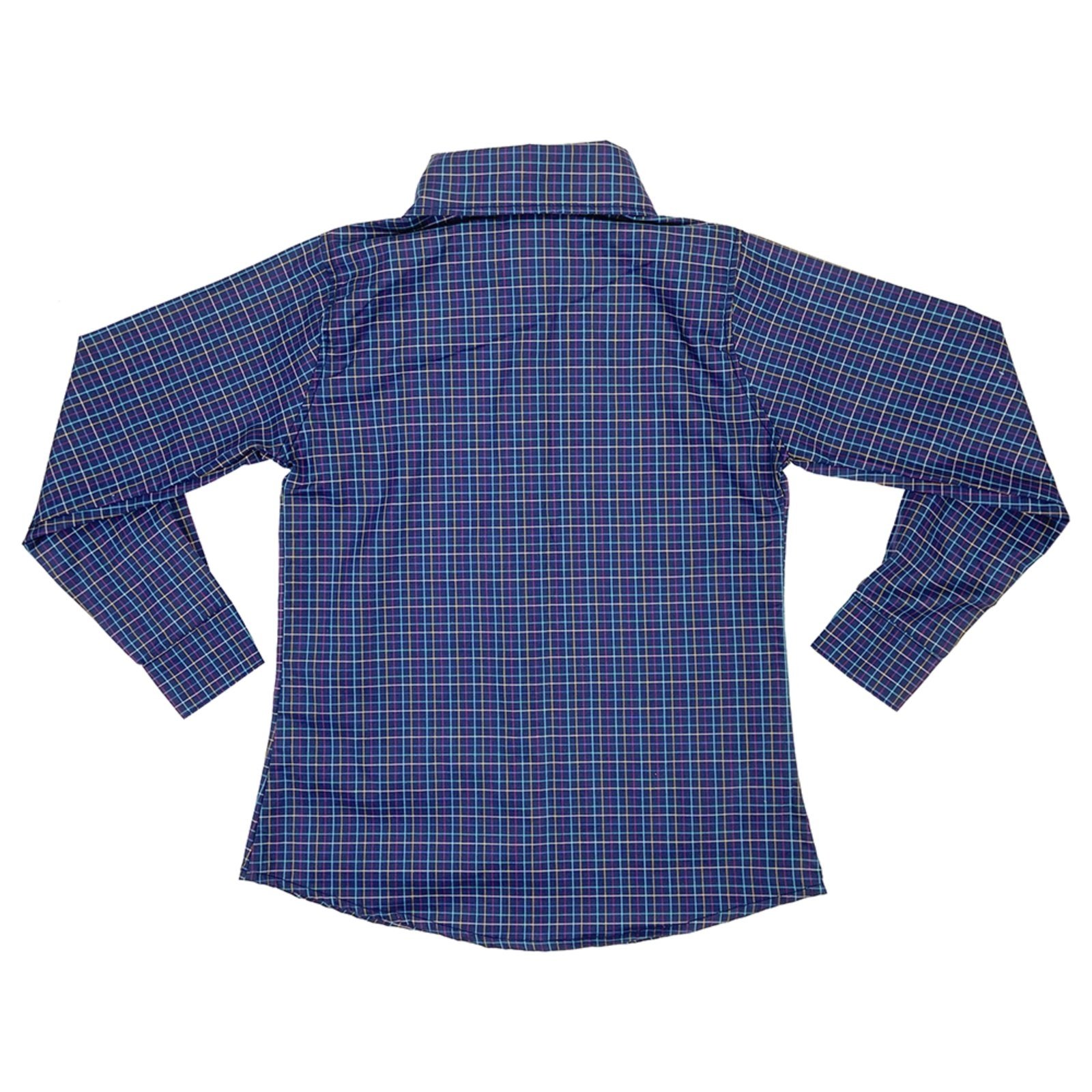 Vista 3 Infantil - Camisa Look Jeans Xadrez Marinho azul Look Jeans azul