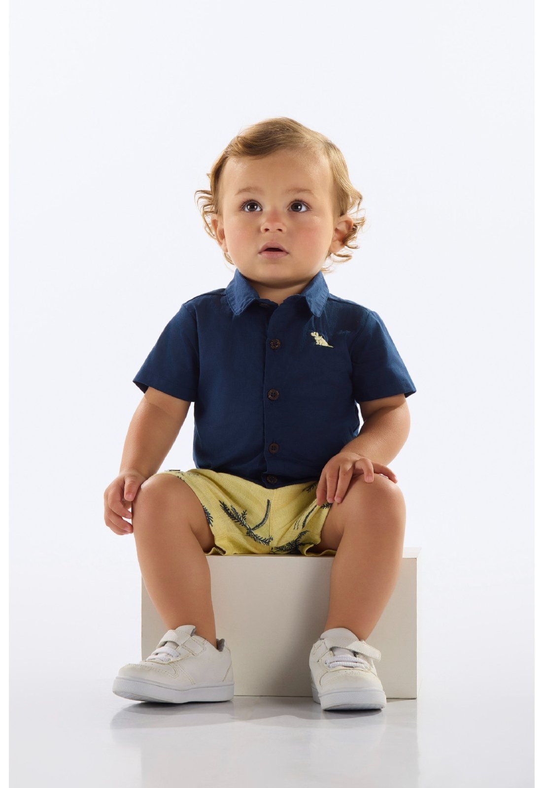 Infantil – Conjunto Camisa e Bermuda Quimby Azul