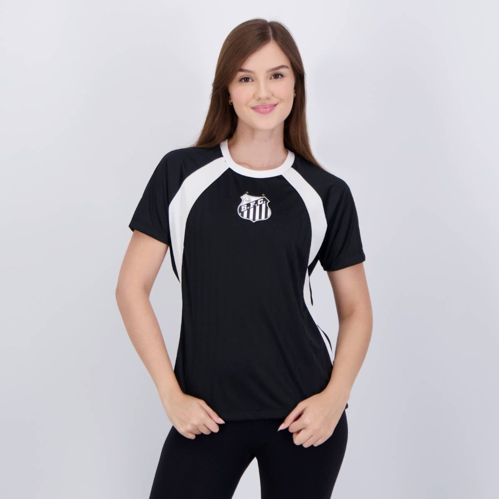 Camisa Santos Var Feminina Preta