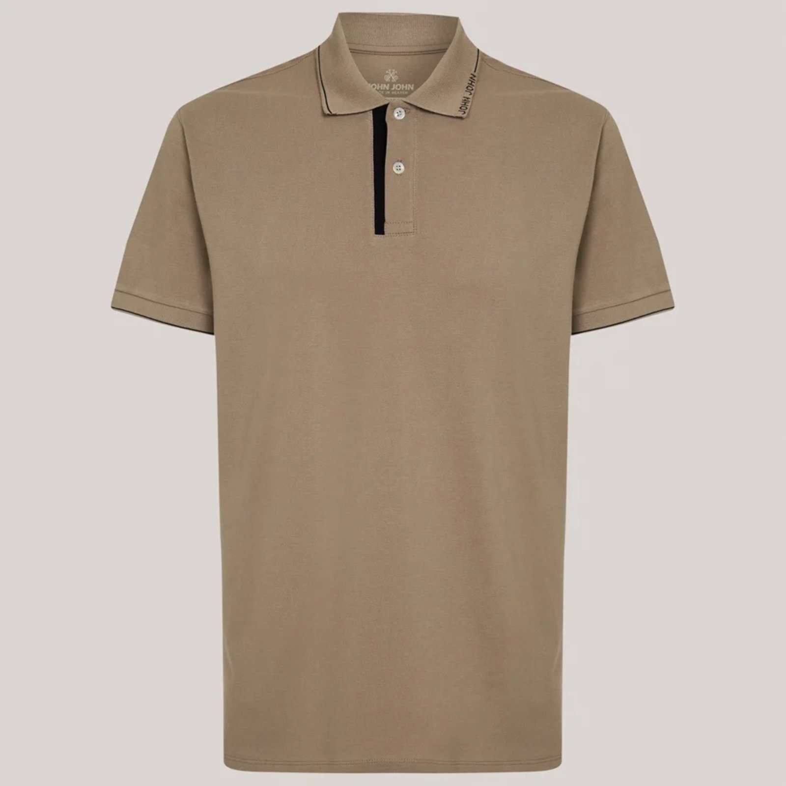 Camisa Polo John John Regular Creta Pr26 Bege Masculino